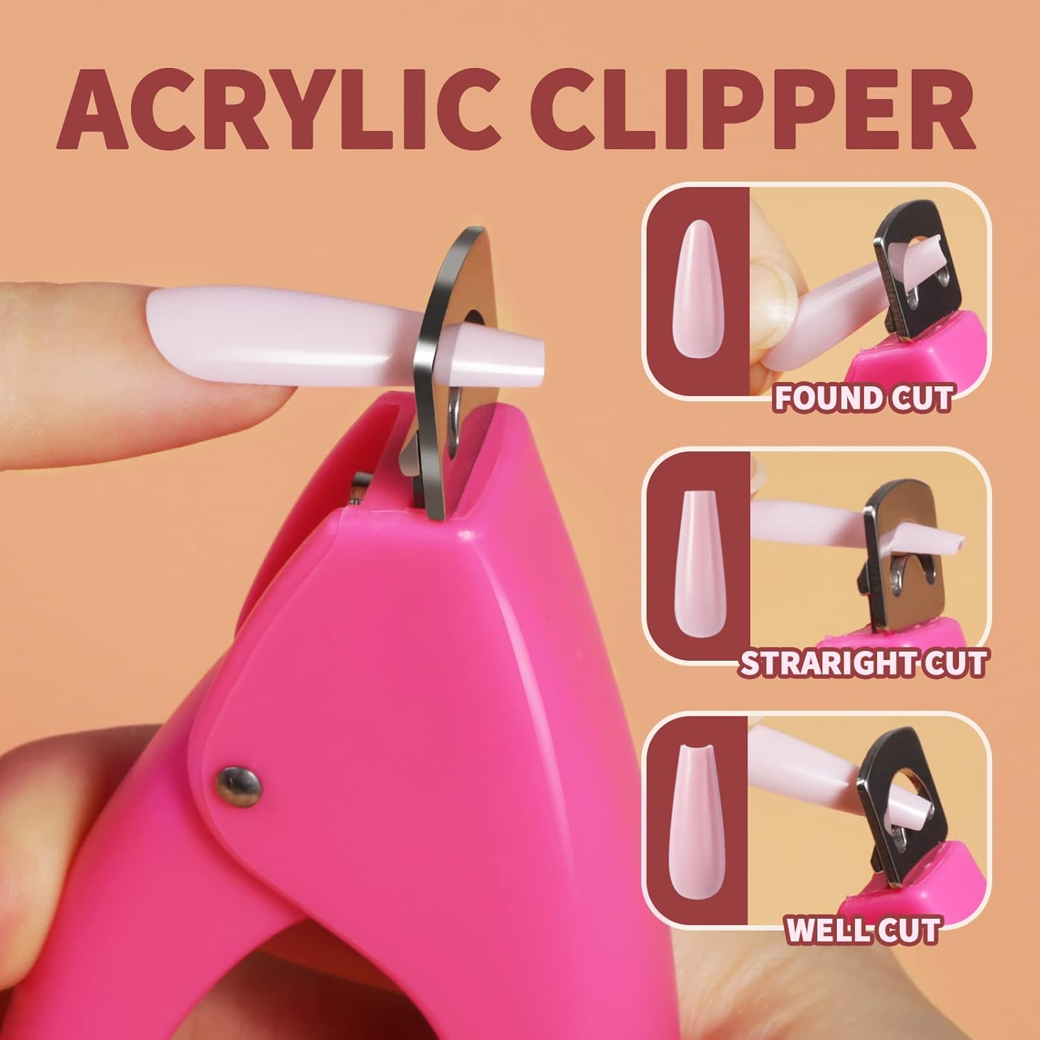 Teenitor Full Cover Color Press on Coffin Nails, 576Pcs Fake Nail Tips in 24 Colors, Glue on Long Ballerina False Nails - Gold,Rose,Transparent image number 2