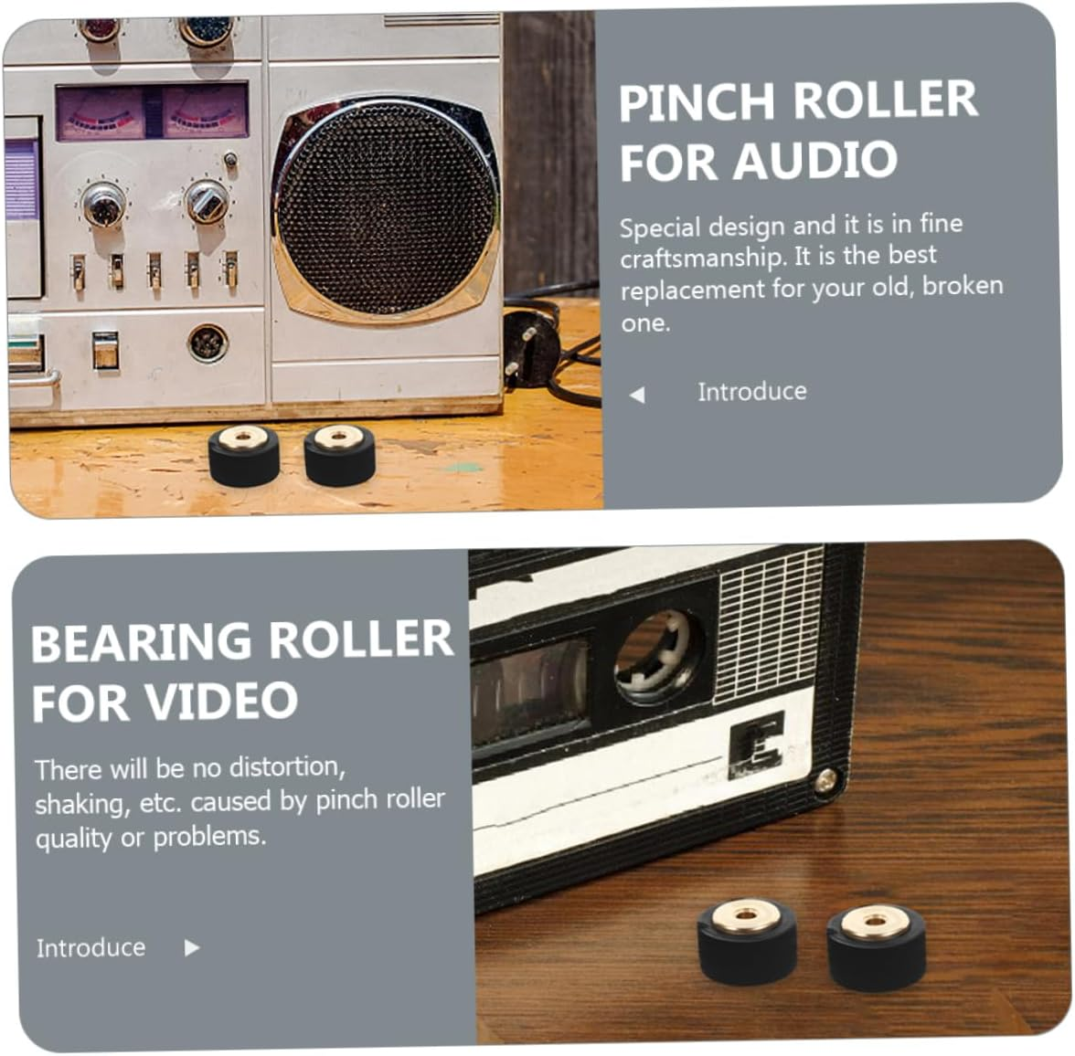 Cassette Tape Player Pinch Roller for Recorder Audio Parts Convenient Radio Supplies for Home Use Material image number 6