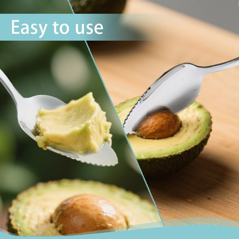 Long Distance Relationship Gifts for Women Fiancee Christmas Birthday Gifts for Girlfriend from Boyfriend Wife Anniversary Wedding Gift from Husband Engraved Spoons Serrated Melon Spoon with Teeth image number 2