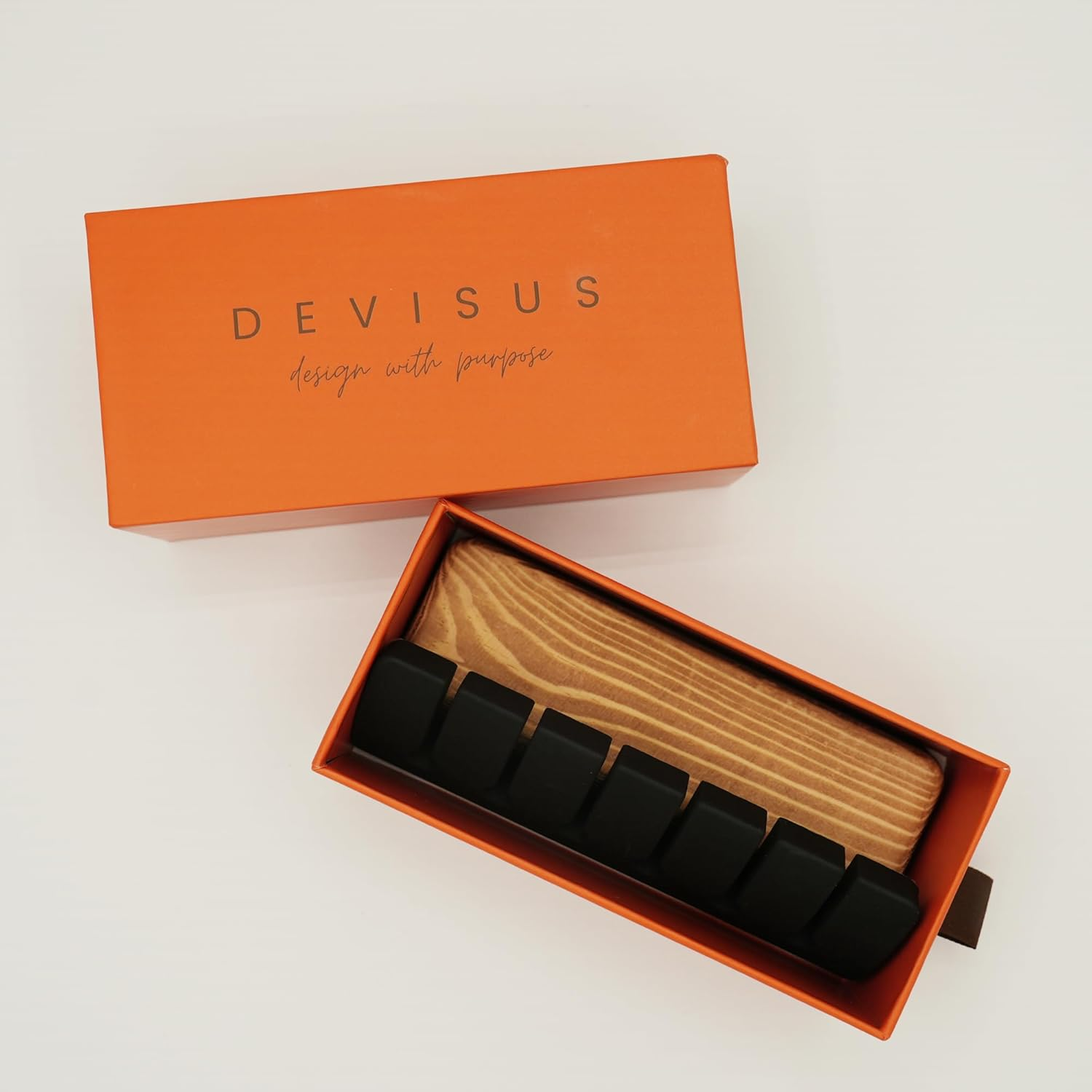 Home Office Accessories Cable Organiser - Office Desk Organiser for Cable Management - Wood and Silicone Refined Look, 6-Slots for Devices Charging Cable, Adhesive Free, Portable image number 4