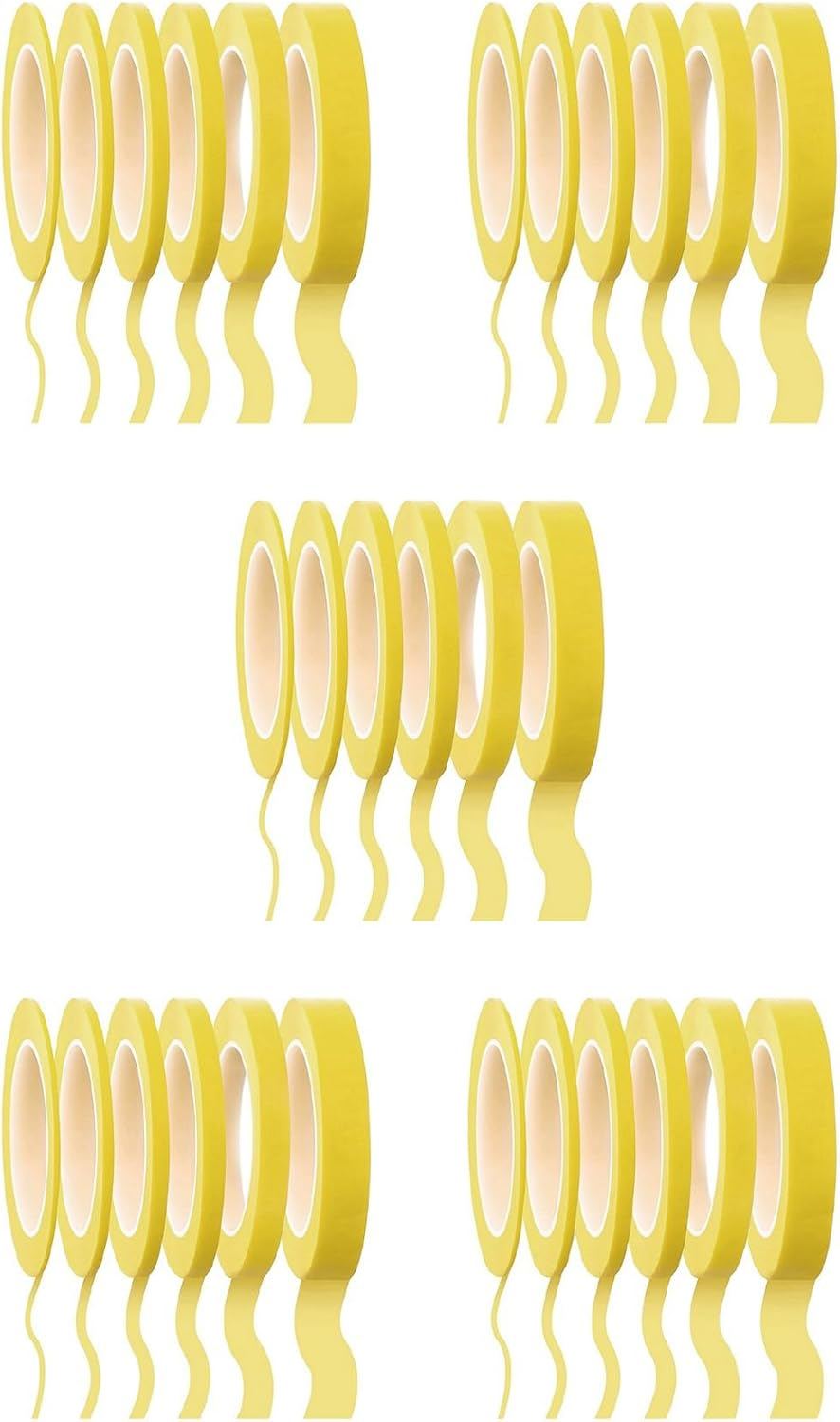 30 Rolls Fine Line Tape 1/16,7/10,1/8,1/4,1/2,3/4 Inch X 55Yard, Fineline Masking Tape, Painters Automotive Masking Tape image number 4