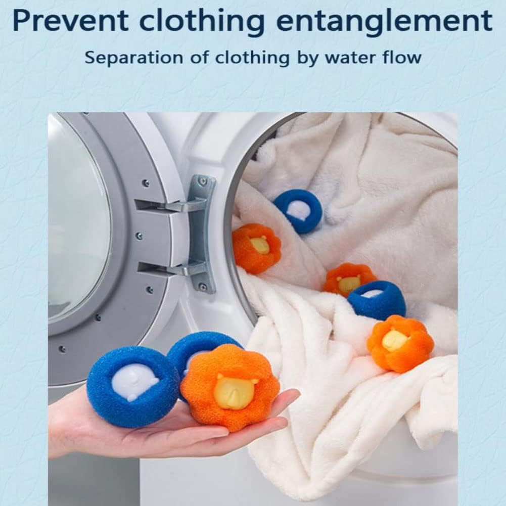 KXC Hair Removal Cleaning Ball Laundry Ball Anti-Winding Sticky Hair Removal Cleaning Ball, Pet Washing Ball for Laundry Washing Machine Hair Catcher Laundry Ball, for Clothing/Pet Hair Remover -6PCS
