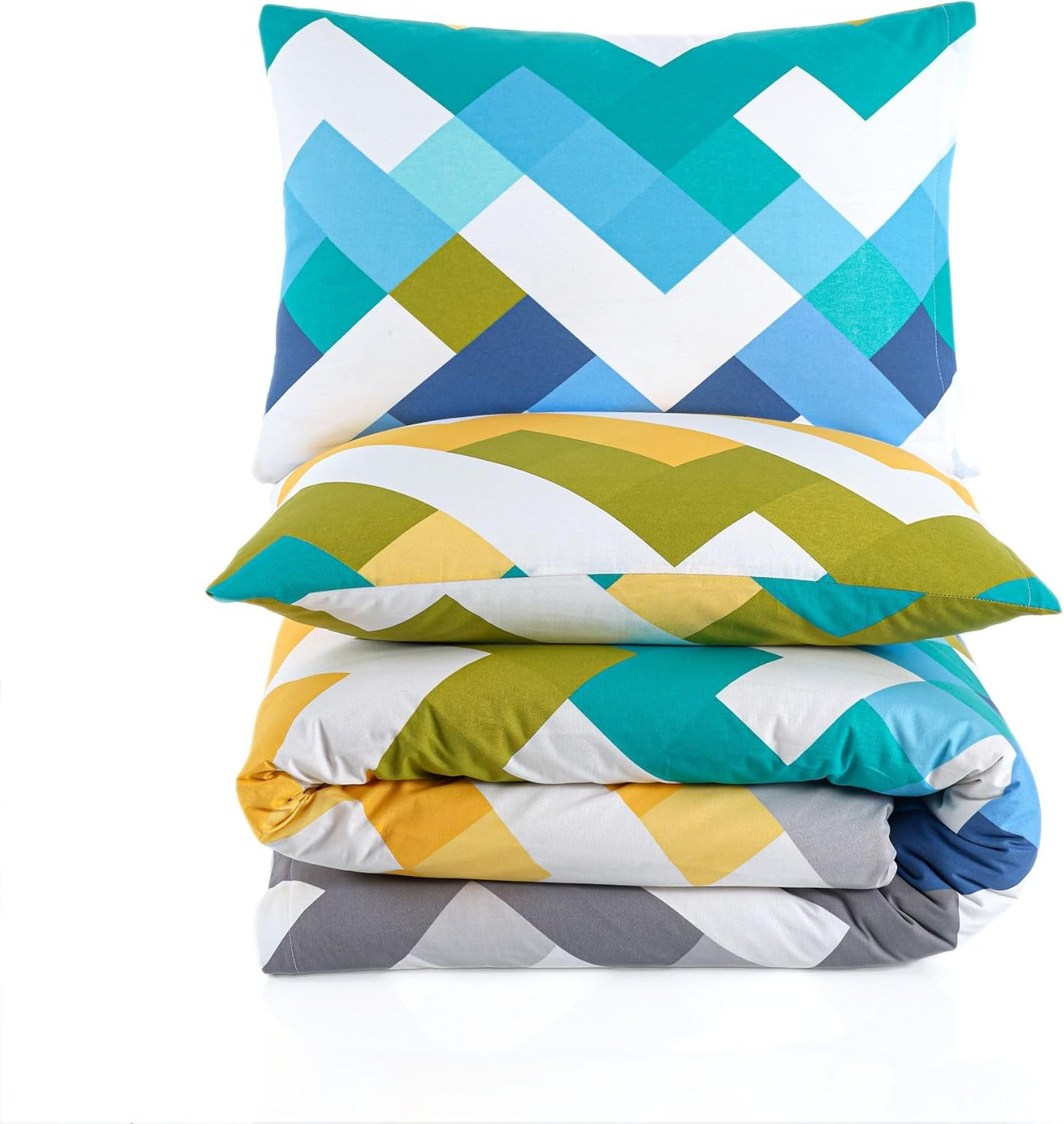 KK SHOPPING Versandhandel Klaus Kolodzie Colori Bed Linen Set, 100% Cotton, 135 X 200 Cm, 80 X 80 Cm image number 1