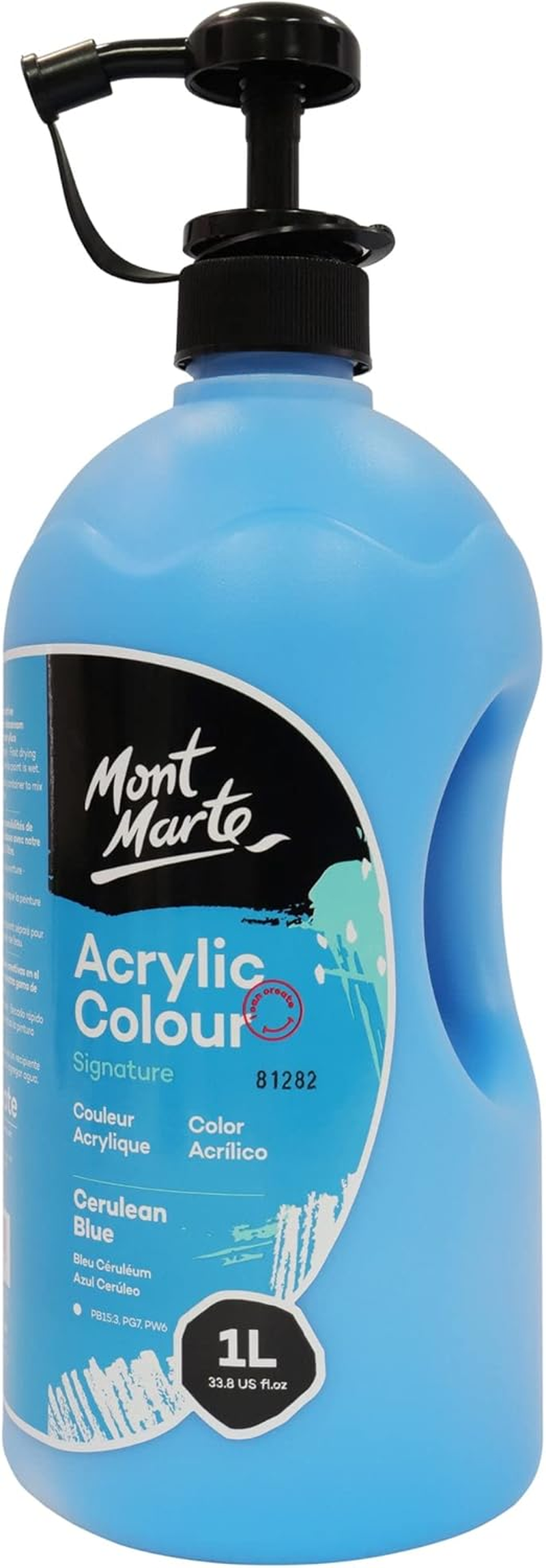 Mont Marte Signature Acrylic Colour with Pump 1 Litre, Orange image number 5