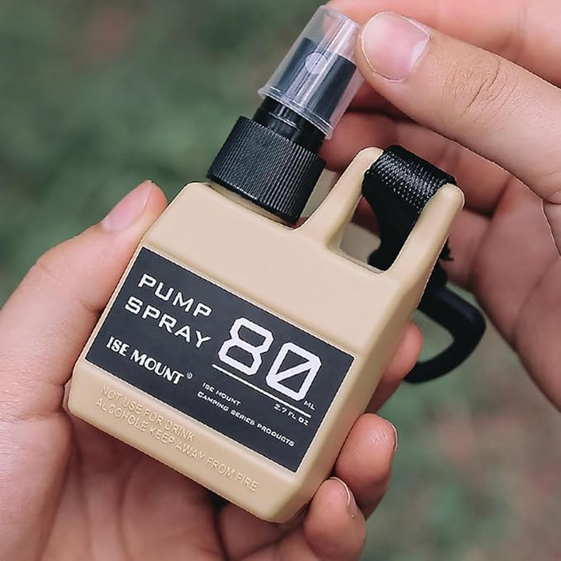 Portable Empty Cosmetic Container Outdoor Camping Hiking 80Ml Perfumes Refillable Spray Bottle with Buckle Outdoor Spray Bottle Spray Bottles for Empty Cosmetic Container, Black，Yellow