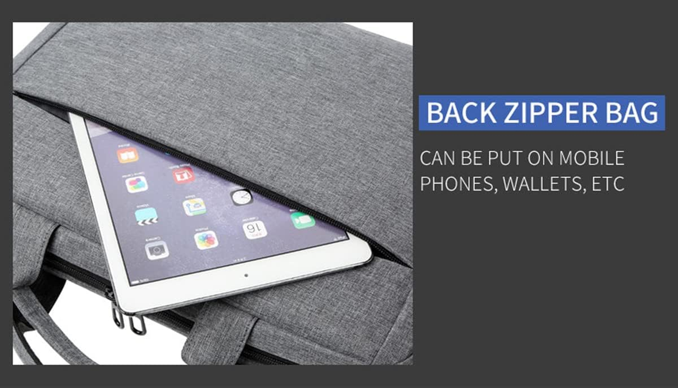 Oxford Cloth Laptop Tote Bag Briefcase, Expandable Computer Shoulder Messenger Bag Fit for 15.6 Inch Laptop image number 4