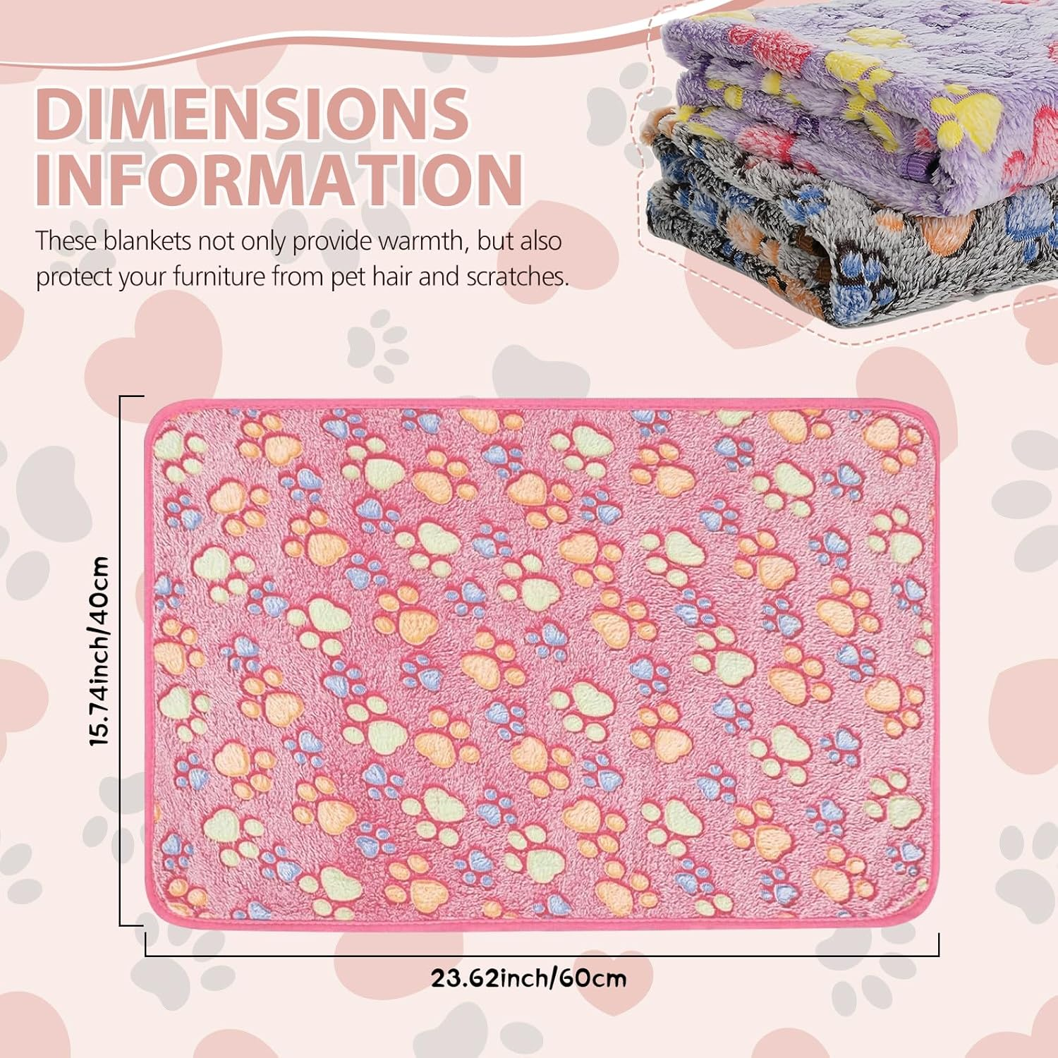 WIYETY Pack of 3 40 X 60 Cm Waterproof Guinea Pig Blankets: Guinea Pig Fleece Blankets Washable Small Animal Fleece, Warm Fluffy Puppy Blanket for Kittens Small Animal Mats, for Rabbits, Hamsters image number 1