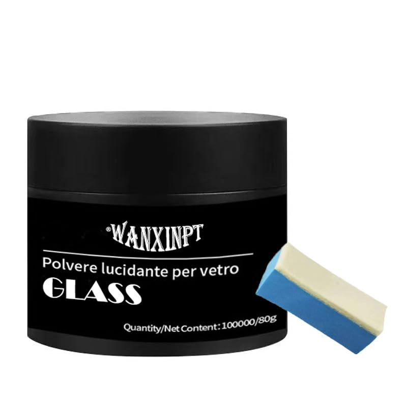 WANXINPT Glass Polish 2.82Oz (80G) Cerium Oxide High Grade Glass Polishing Powder - TREO 99% - 3.5 Microns, Scratch Remover, Polishing Compound (For All Glass Polishing) image number 1