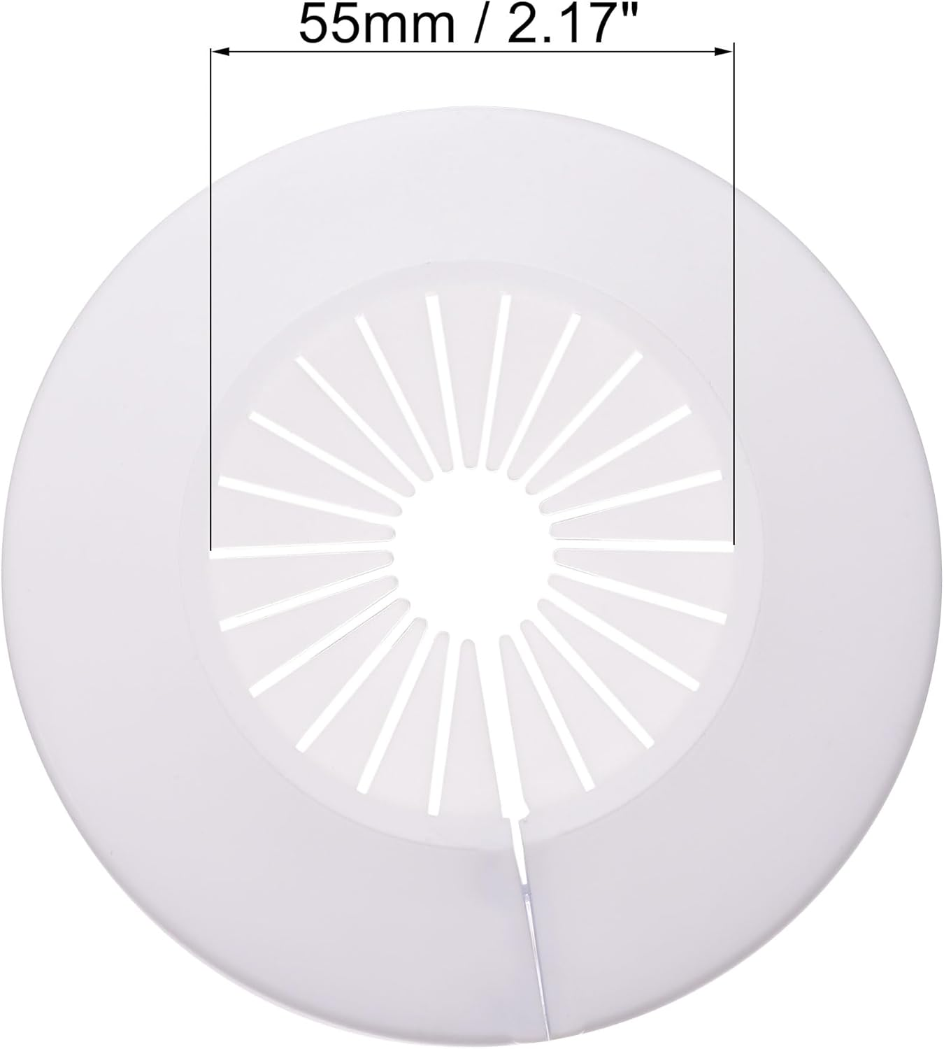 Uxcell Pipe Cover Decoration, 30Mm-50Mm PP Plastic Escutcheon Water Pipe Drain Line Cover White 4Pcs image number 3