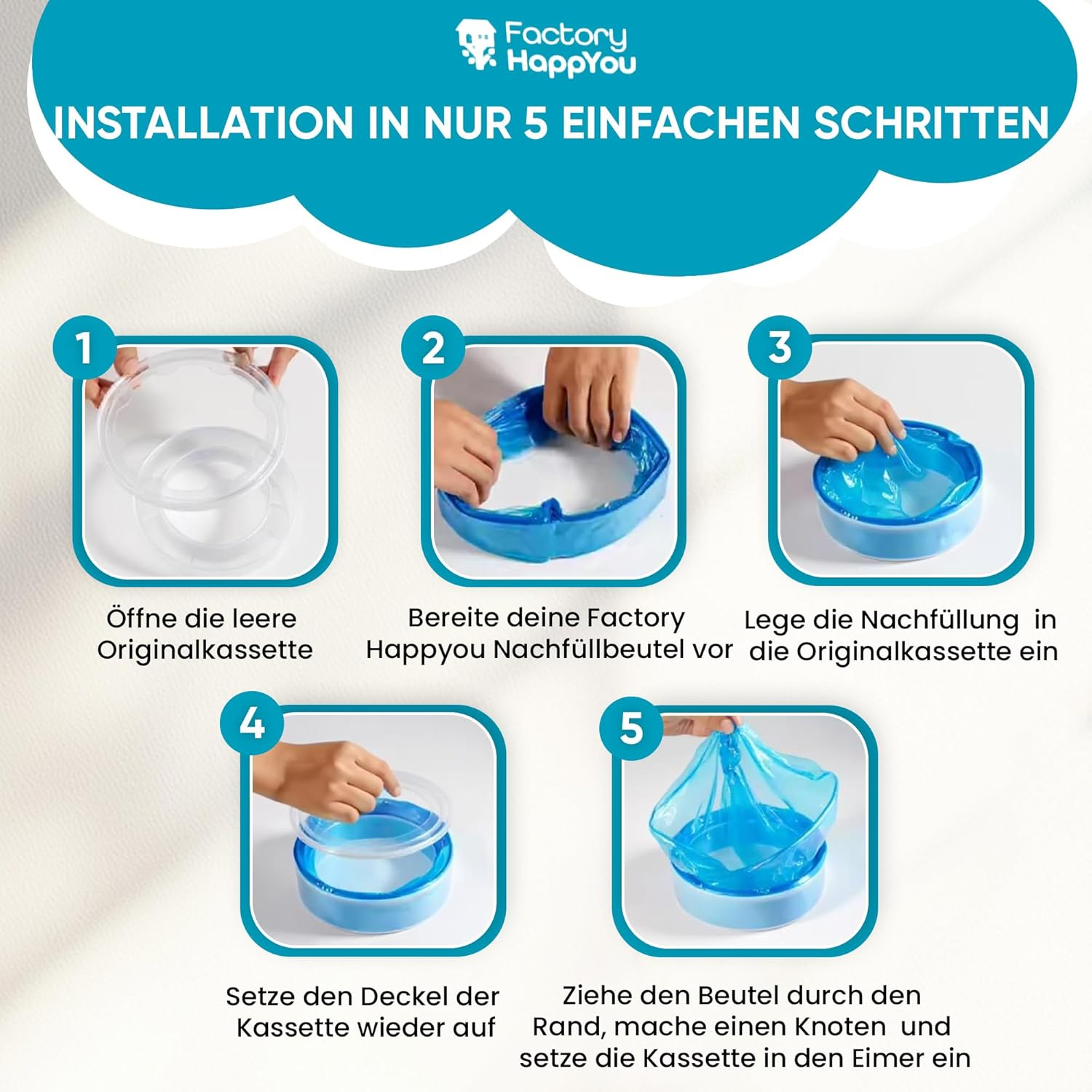 8 Pack 7.5 Metre Long Nappy Bin Refill Bags Compatible with Tommee Tippee, Sprout, Litterlocker, Angelcare, White image number 3