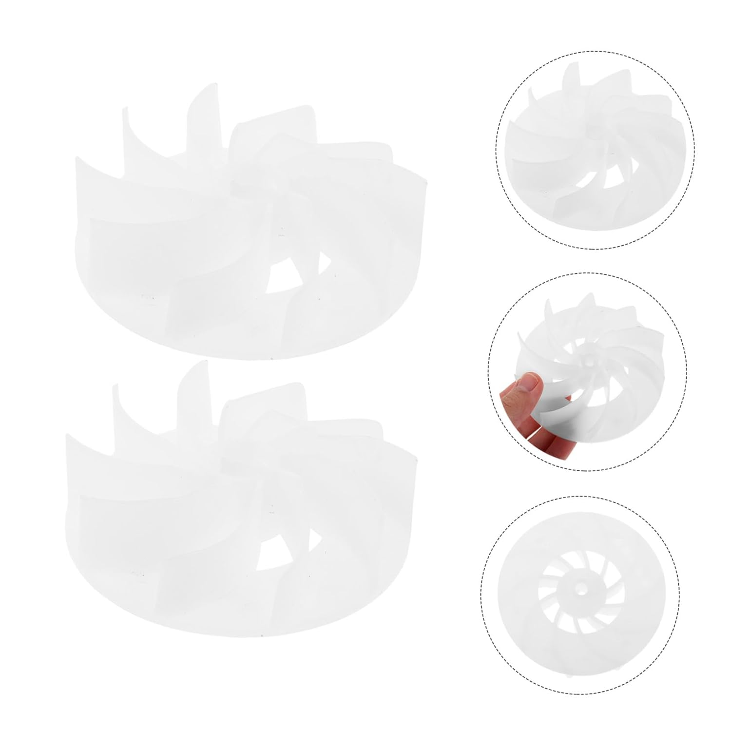 PENIKOKO 2Pcs Hair Dryer Diffuser Attachment Nozzle Motor Fan Replacement Blade for Dryer Blowdryer Air Duct Parts image number 4