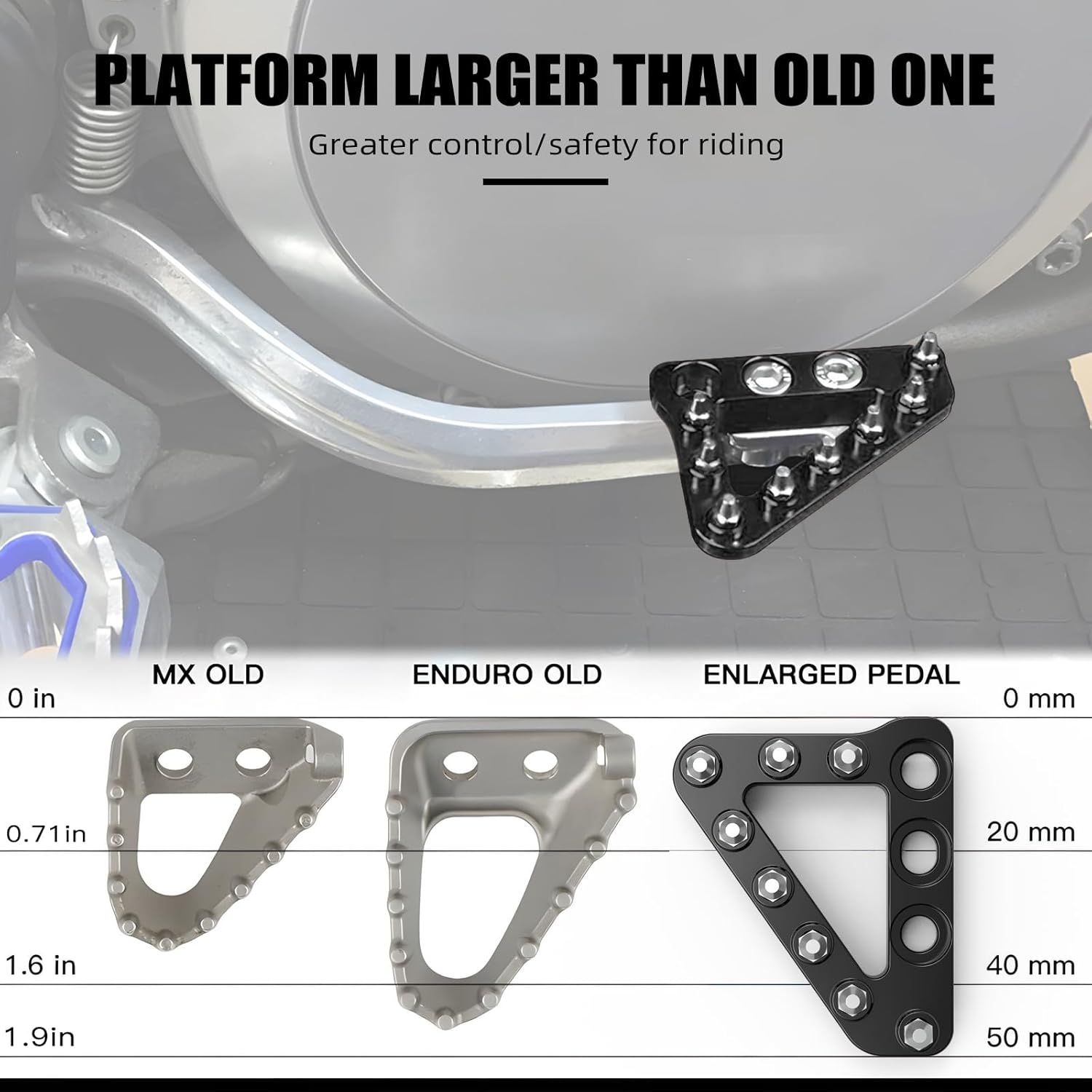 NICECNC Motorcycle Rear Brake Pedal Plate Tip Compatible with KTM 690 Enduro R 2008-2023 690 SMC R 2019-2023 790 Adventure R 2019-2023 890 Adventure R 2021-2023 1050 Adventure R 2015-2016,See Fitment - Red image number 6