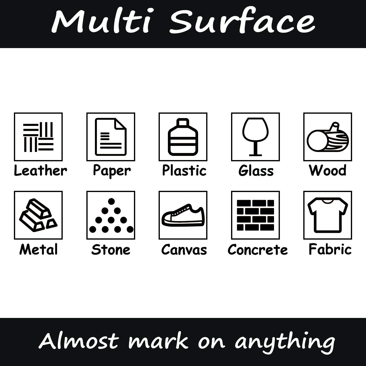 White Marker, 6 Pack 0.7Mm Acrylic White Permanent Marker White Paint Pens for Wood Rock Plastic Leather Glass Stone Metal Canvas Ceramic Marker Extra Very Fine Point Opaque Ink Water Based image number 2