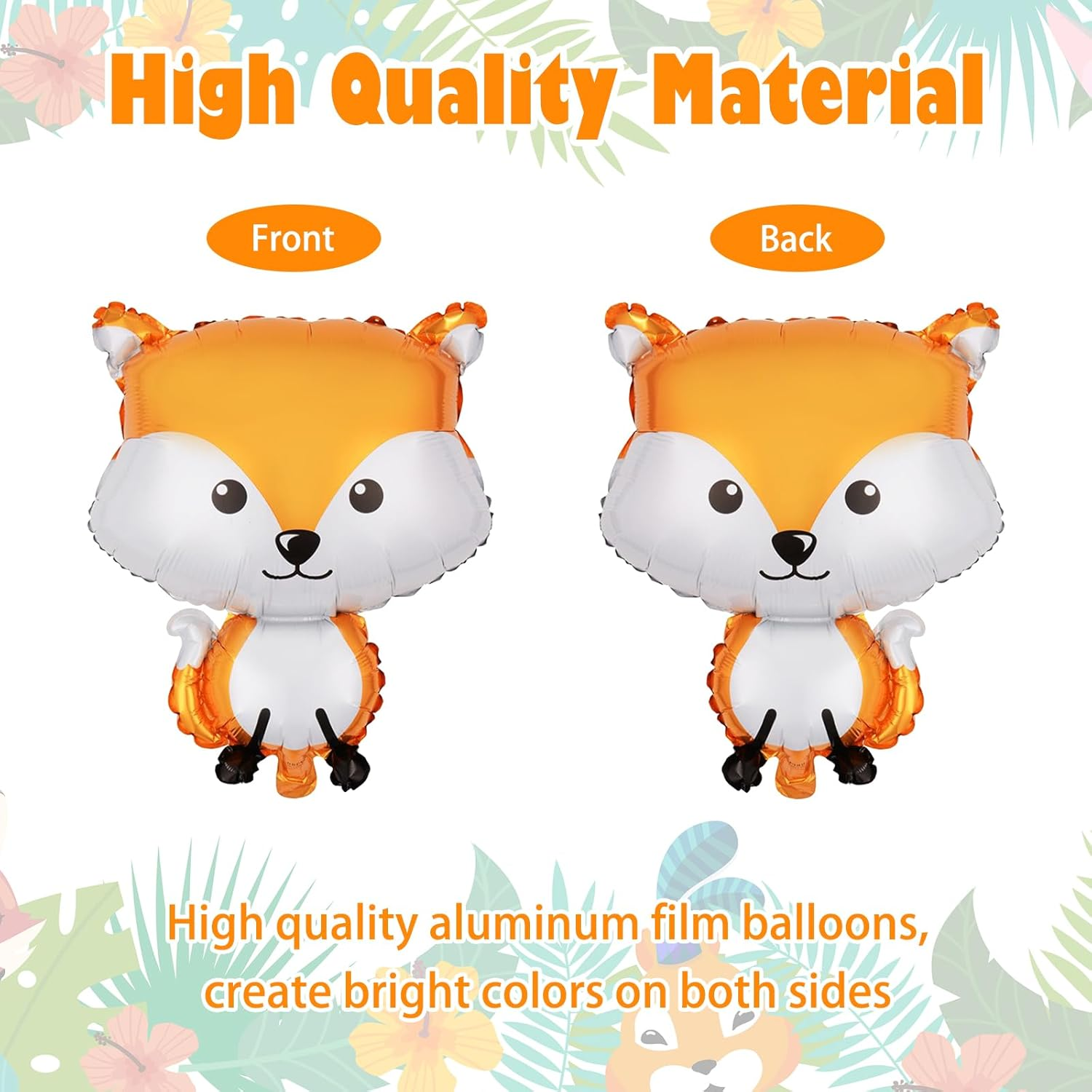 KUAOOAUK 12Pcs Forest Animal Balloons, Woodland Baby Shower Decorations, Birthday Party Decorations Animal Balloon, Safari Themed Animals Birthday Balloons, Balloon Animal Kit for Boys Girls Camper image number 6