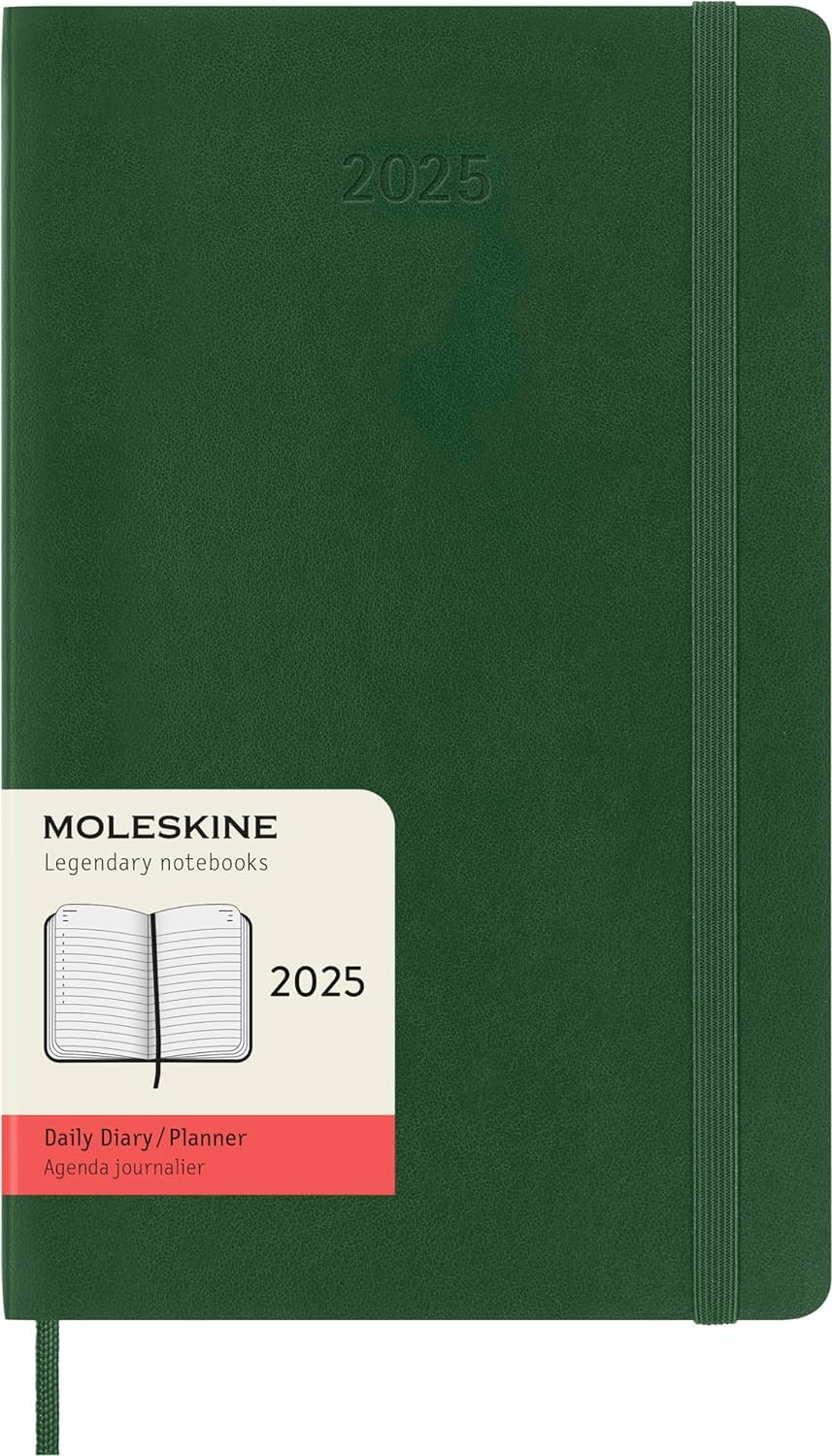 MOLESKINE - 2025-12 Month Daily Soft Cover Diary - Large - Myrtle Green