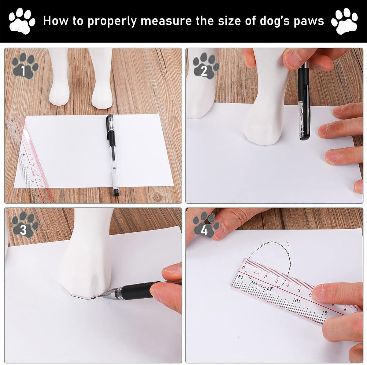 Non-Slip Socks for Dogs, 4 Pieces Dog Socks, Non-Slip, Non-Slip Paw Protection for Dogs, Adjustable Paw Protection for Dogs, Non-Slip Traction Dog Shoes, Suitable for Indoor and Outdoor Use image number 5