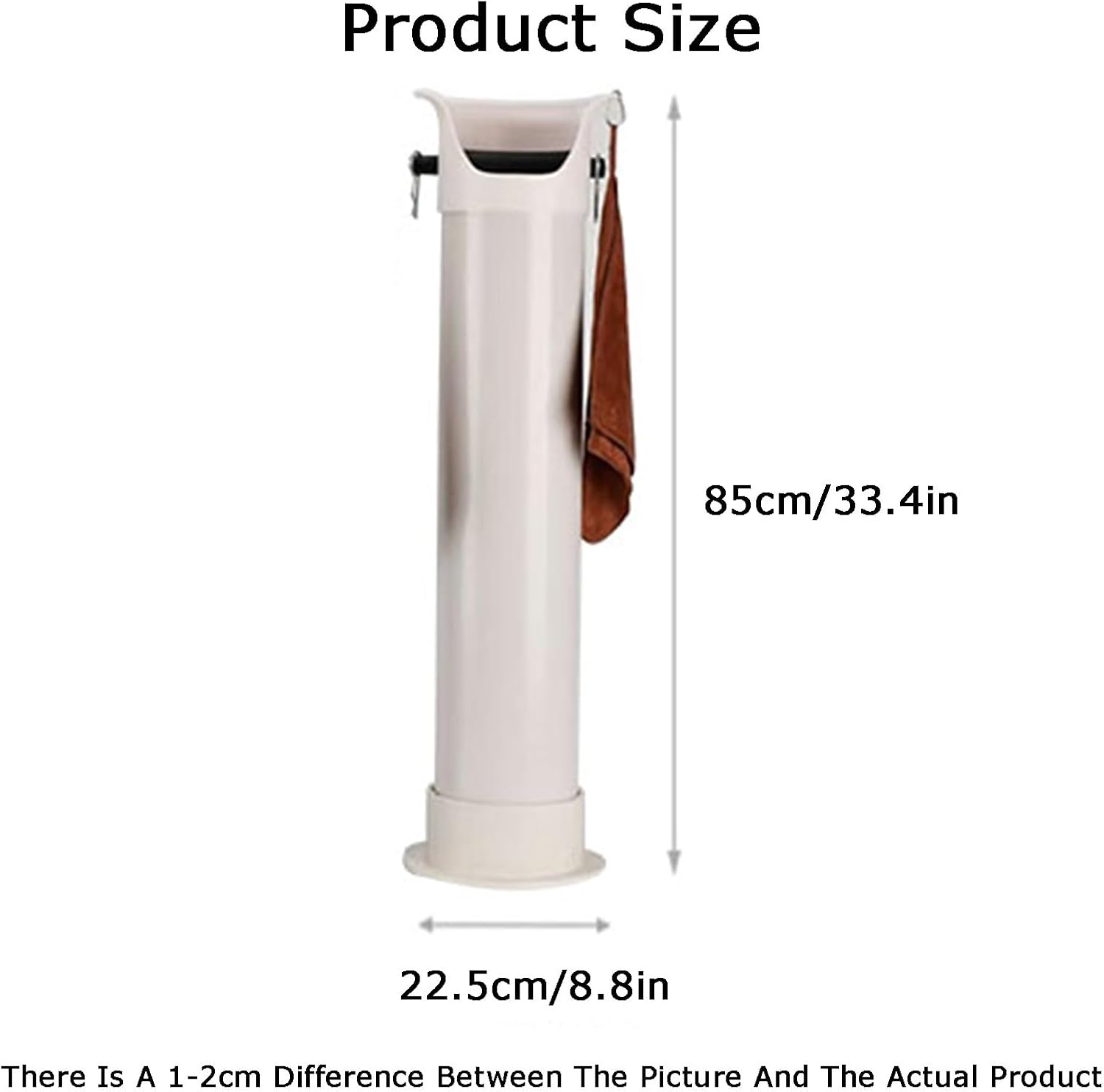 Coffee Grounds Bucket,Floor Standing Knock Box with 25 Garbage Bags and Towel,For Milk Tea Shop Household Bar(White) - White image number 3