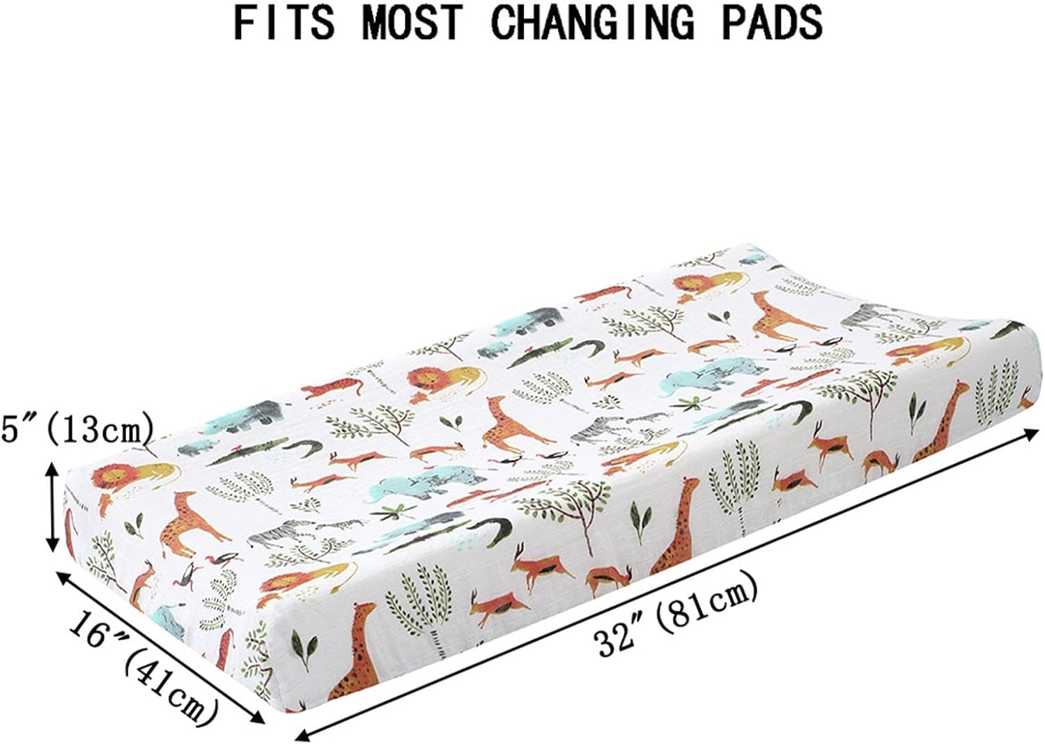 Baby Changing Pad Cover | Cotton Breathable Waterproof Diaper Changing Mat Sheets | Changing Table Cover, Diaper Changing Table Covers & Pads for Boys Girls - Forest Animals image number 3