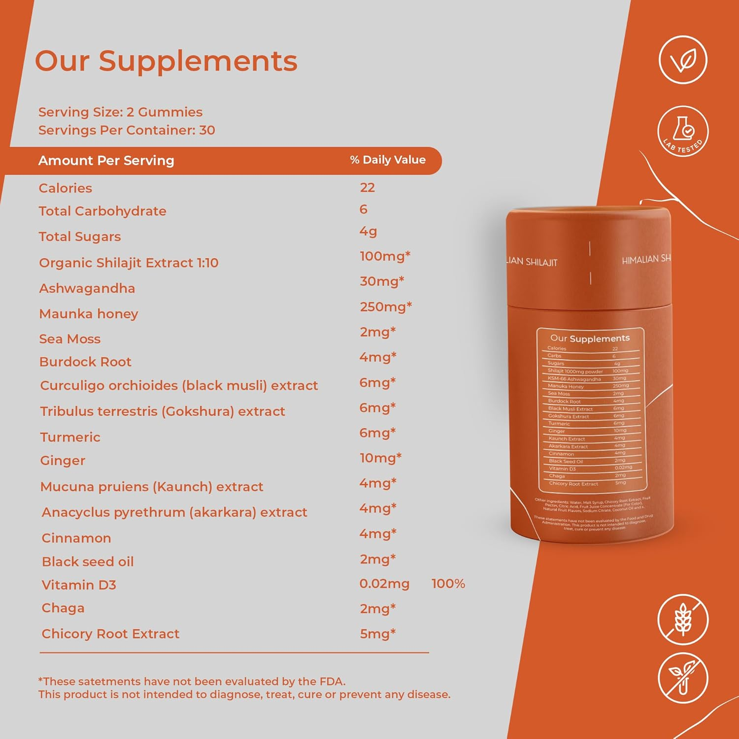 Norvita Pure Himalayan Shilajit Gummies Men & Women with Ashwagandha| Manuka Honey| Sea Moss| Black Seed Oil| Fulvic Acid & 85+ Trace Mineralsi Prenatal Vitamins image number 2