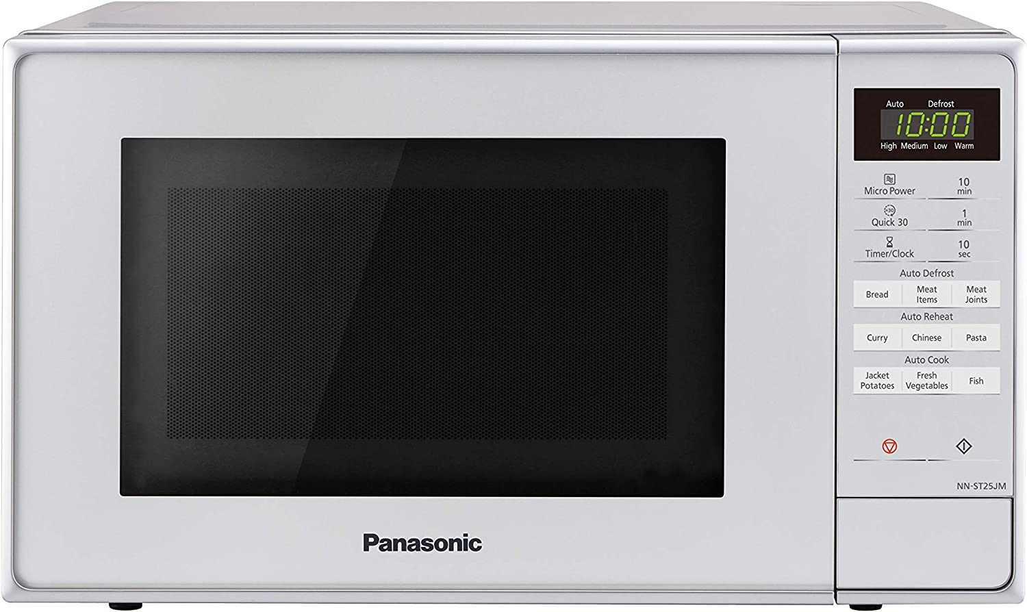 Panasonic 20L 800W Compact Microwave Oven, Stainless Steel (NN-ST25JMQPQ) image number 1