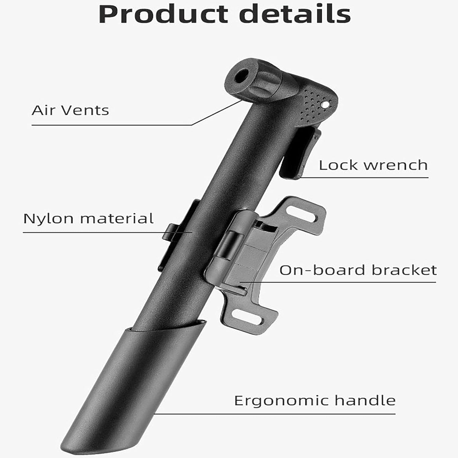 YAKESD Sports Ball Pump with 5 Needles, Portable Hand Pump Ball for Volleyball, Basketball, Football & Soccer Ball, Easy Push & Pull System (Black)