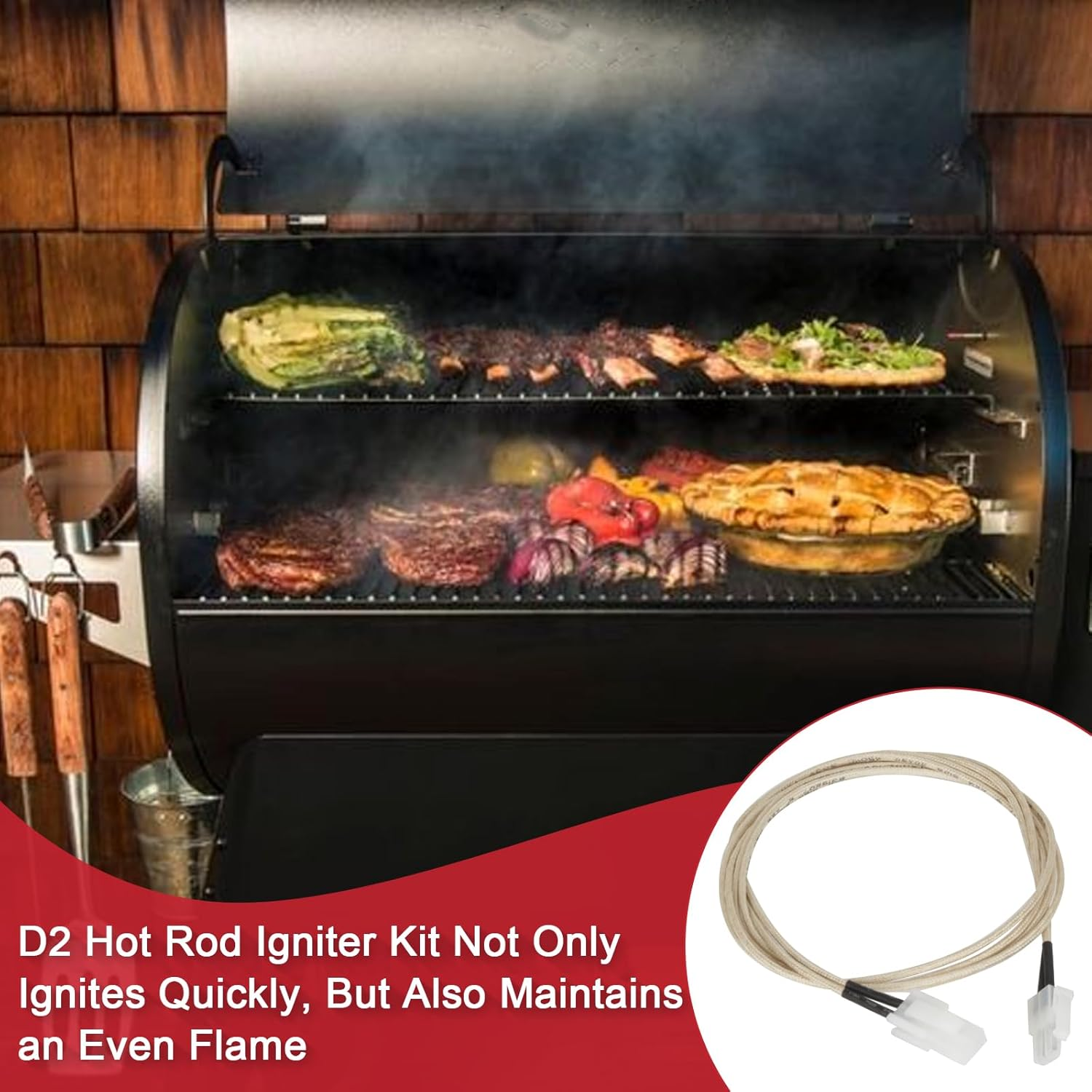 D2 Hot Rod Igniter for Traeger Pro 575 780 Ironwood 650 885, KIT0255 Hot Rod Igniter Kit Direct Drive & Wifire Technology for Traeger Wood Pellet Grills image number 5