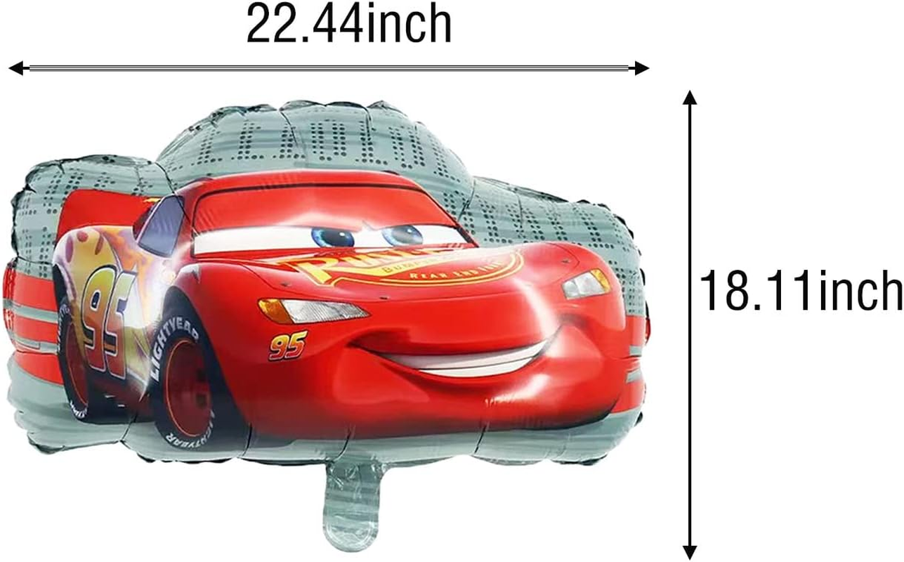 Cars Lightning Mcqueen 3Rd Birthday Decorations 7PCS Foil Balloons for Boys Baby Shower Racing Car Theme Party (5Th Birthday) image number 1