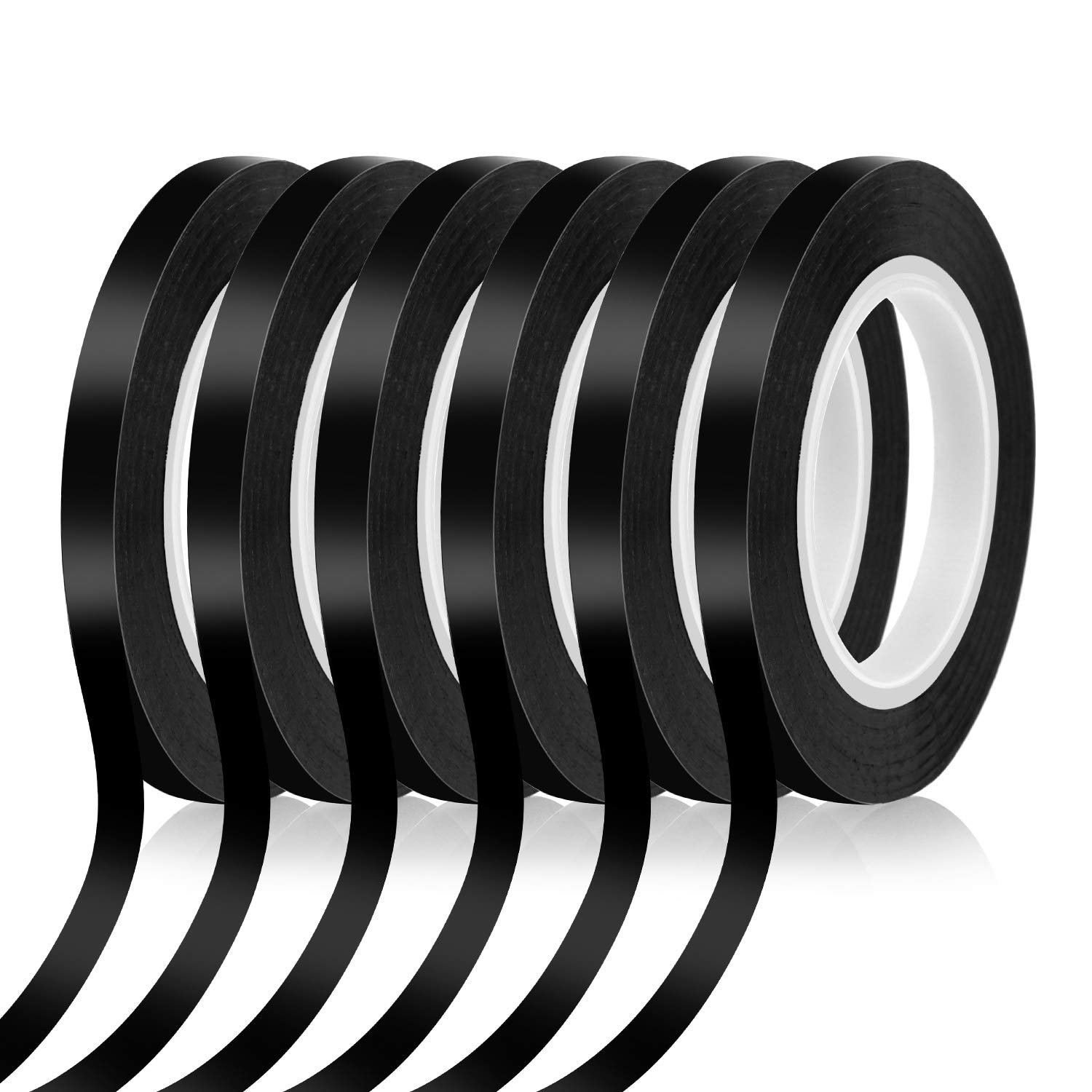 Audab 6 Rolls 1/4 Pinstripe Tape Vinyl Chart/White Board Tape Lines Dry Erase Whiteboard Thin Tape Pinstriping Graphic Grid Marking Tape image number 6