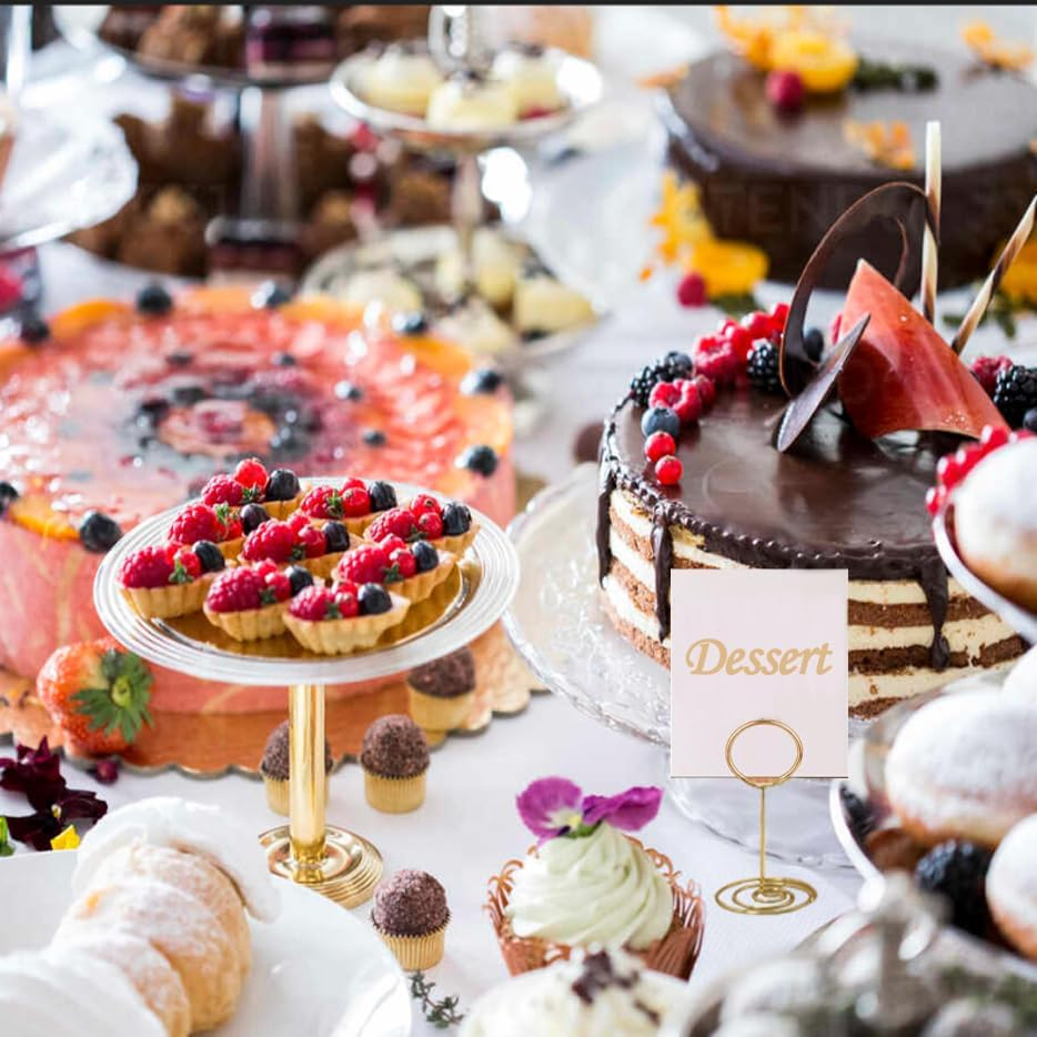 12Pcs Table Number Holders, Betterjonny 22Cm Place Card Holders Gold Table Picture Holder Wire Photo Holder Clips Table Number Stands for Wedding Party Favors Gathering Restaurant image number 1