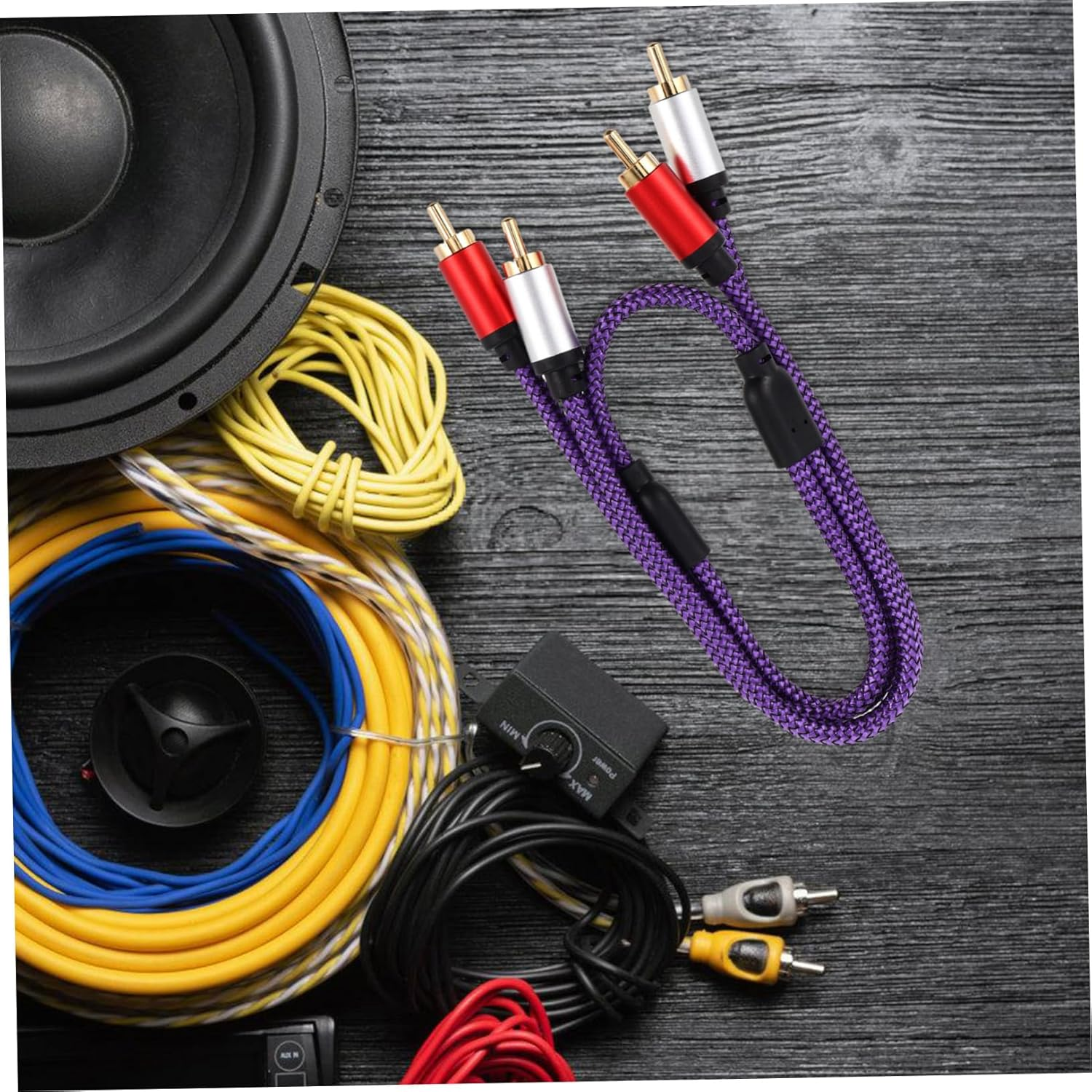 JOINPAYA Audio Cable Stereo Audio Cable Male to Male for Car and Home Use Amplifier Speaker Wire image number 6