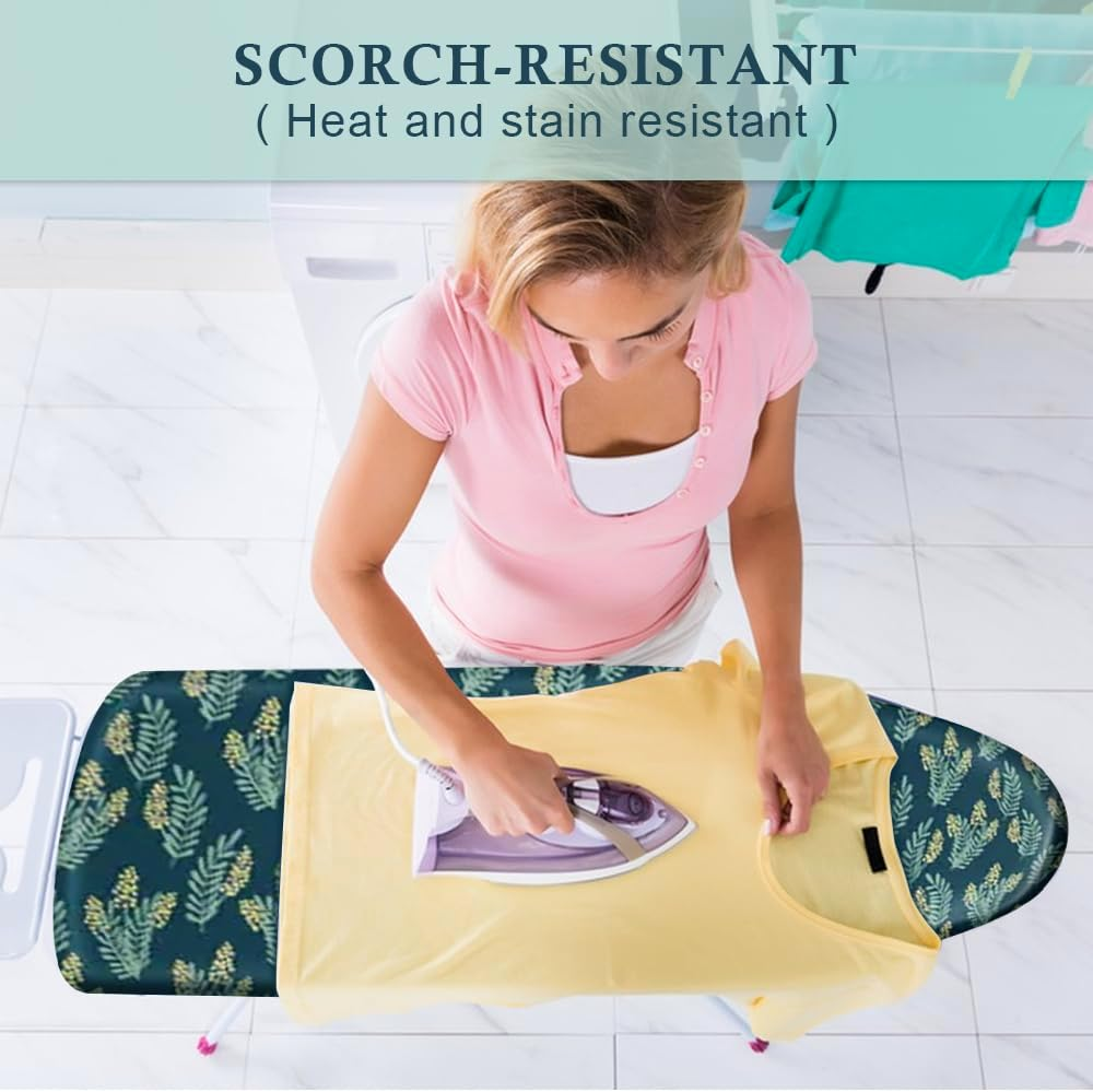 Clevinger Ironing Board Cover and Pad, Standard Table Top Ironing Board Cover with Elastic Edge, Scorch and Stain-Resistant Cotton Ironing Board Covers with Thick Padding - Metallic Grey image number 3