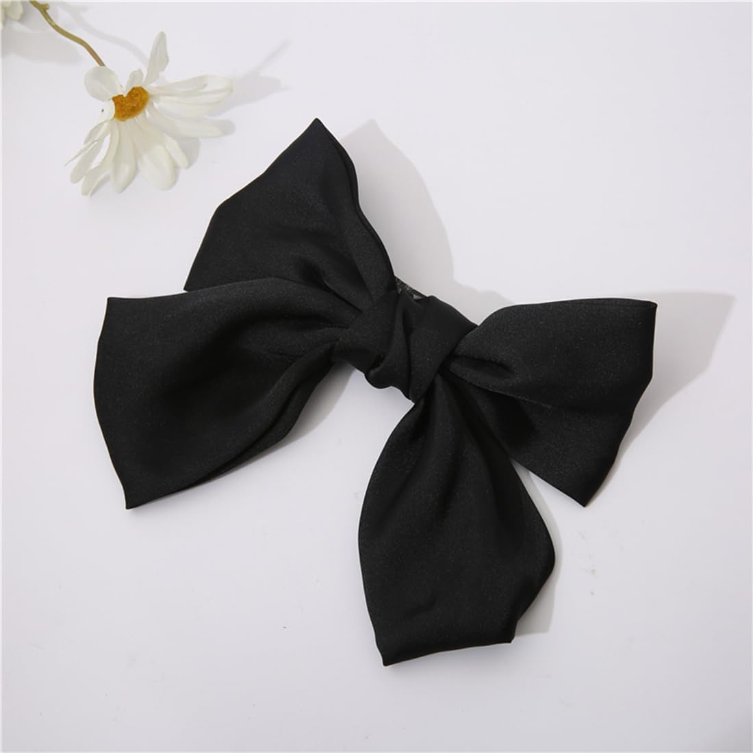 Bangbobi Women'S Hair Bow - Red Bow Hair - Satin Hair Clip for Women - Large Hair Bows in Black and Red (Pack of 2) image number 5