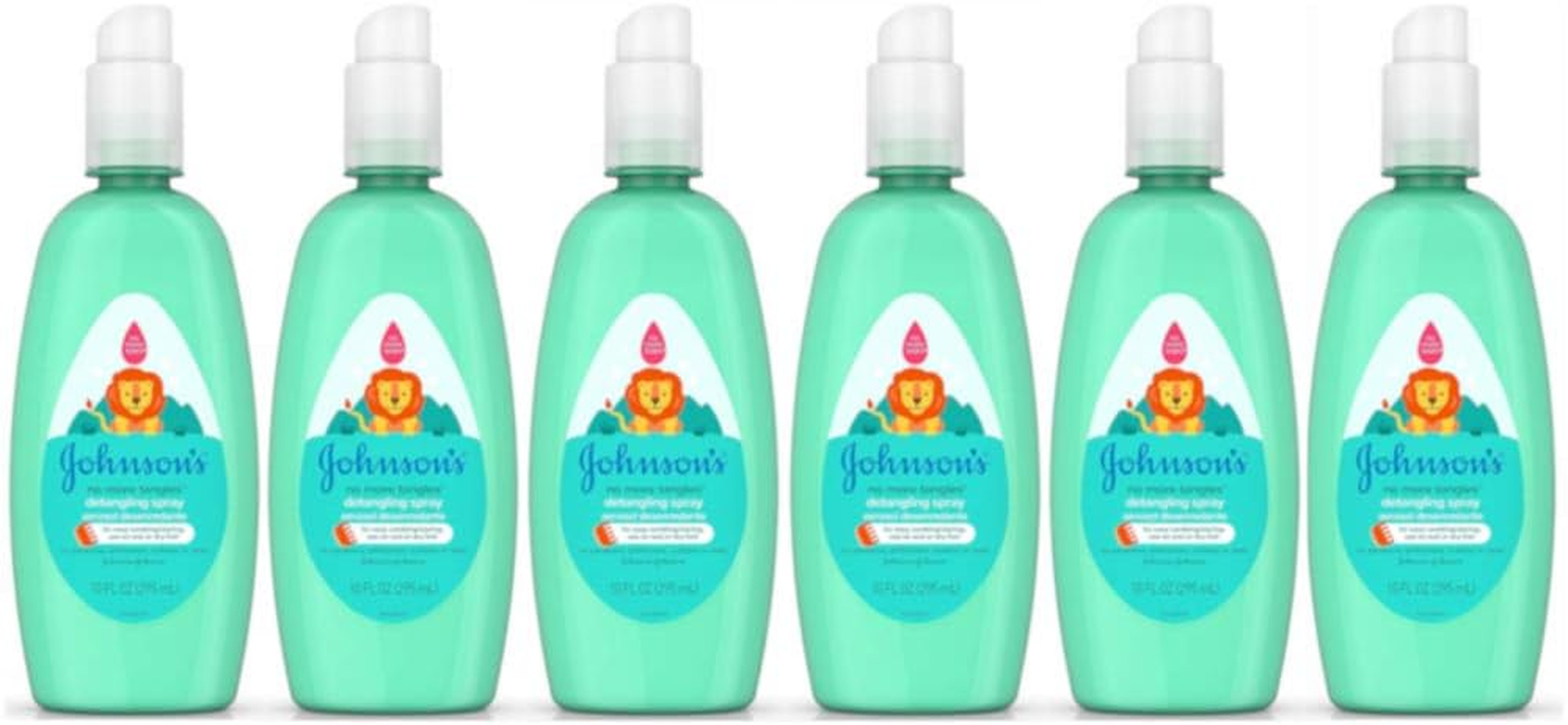 Johnson'S No More Tangles Spray Detangler,10-Ounce Spray Bottles (Pack of 6) image number 1
