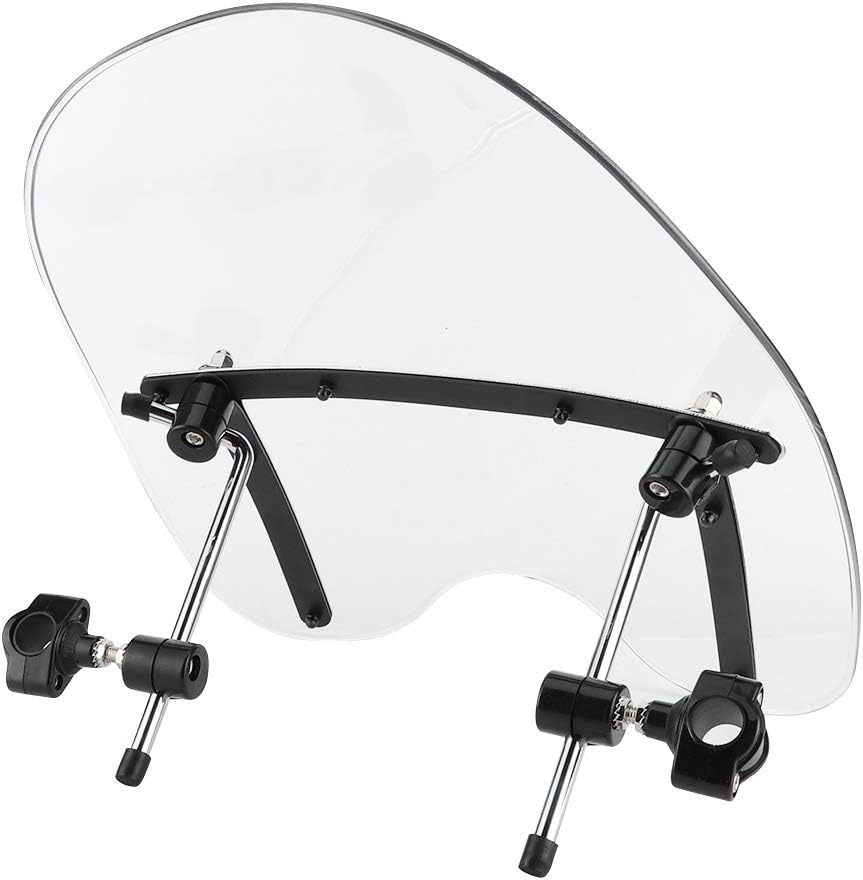 Universal Motorcycle Windshield Windscreen Mounting Handlebar ABS Maximum Durability (Transparent) - Transparent image number 6