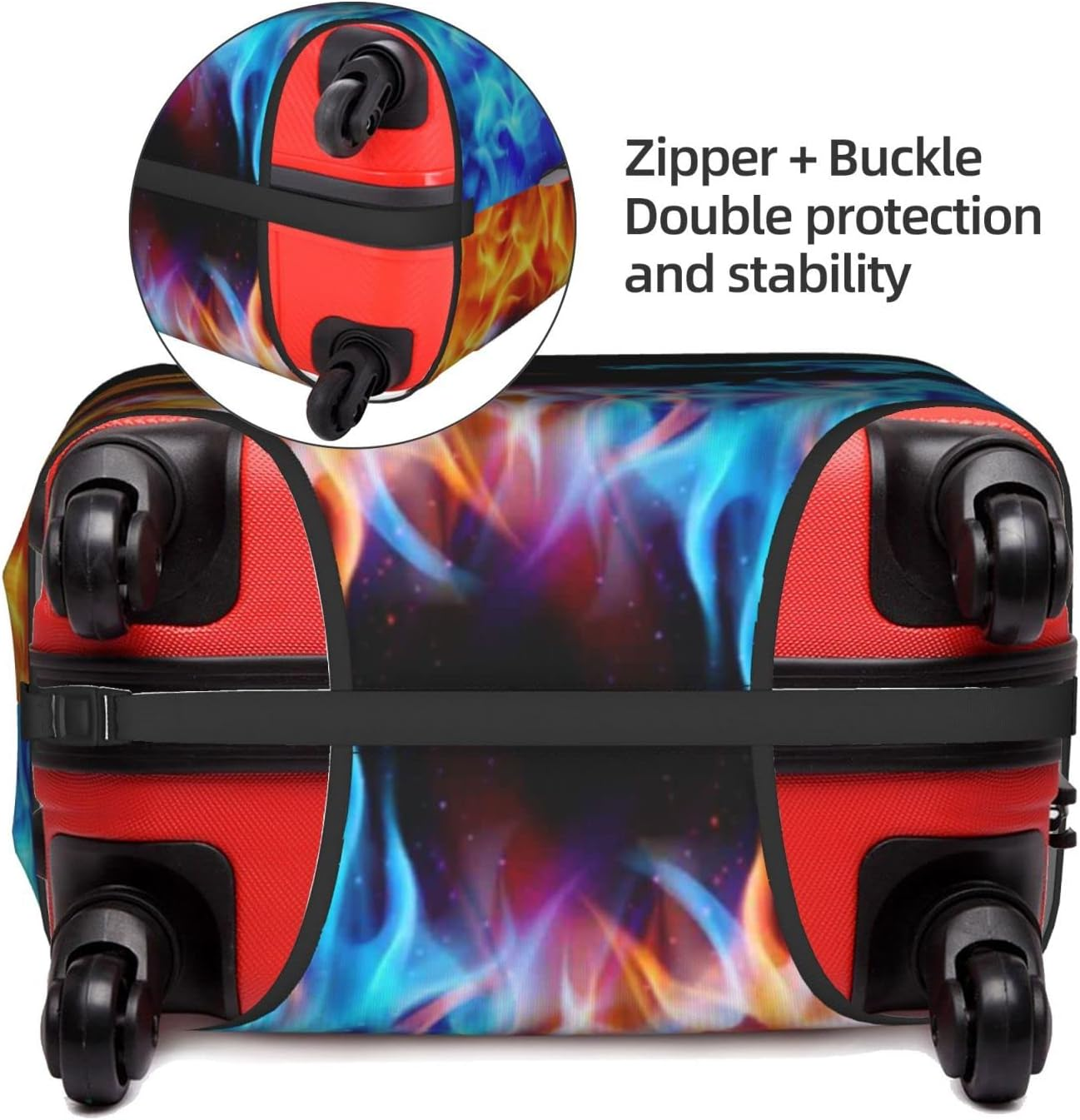 Ice and Fire Dragons Luggage Cover Anti-Scratch Suitcase Protector Fits 18-32 Inch Luggage image number 4