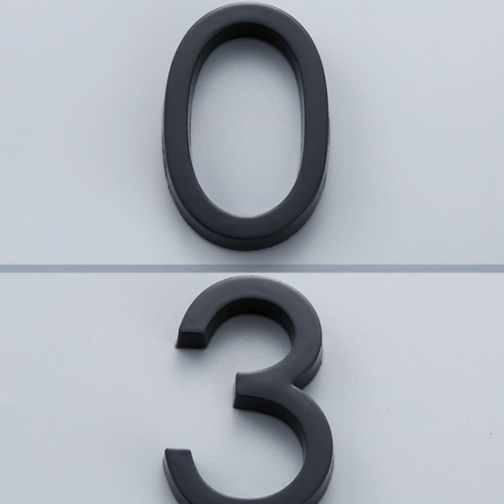 3 Inch Mailbox Numbers, 3D Door Mailbox Numbers 0-9 Self Adhesive House Door Numbers House Street Address Numbers Stickers for House, Apartment, Office, Hotel Room (Black-5) image number 5