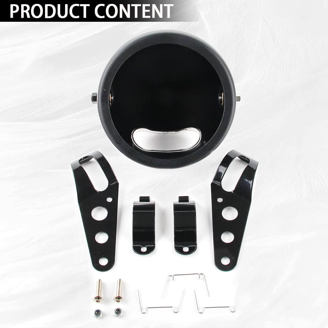 SKUNTUGUANG 5.75 Inch Motorcycle Headlights Housing Bucket for Motorcycle Headlight (Headlight Housing) image number 6