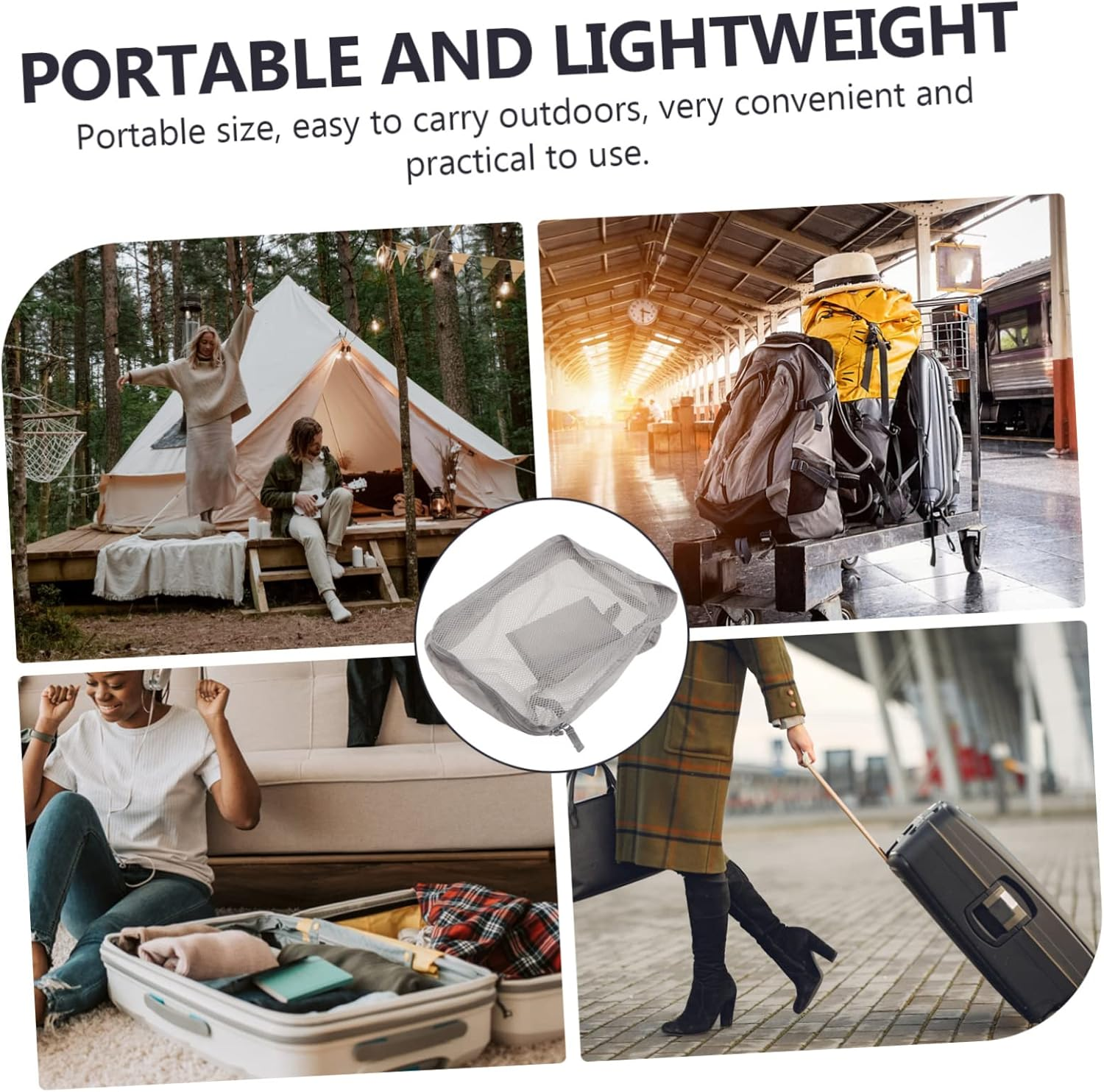 Minkissy Makeup Bag Cosmetics Storage Bag for Travel Use Simple Design Travel Pouch image number 6