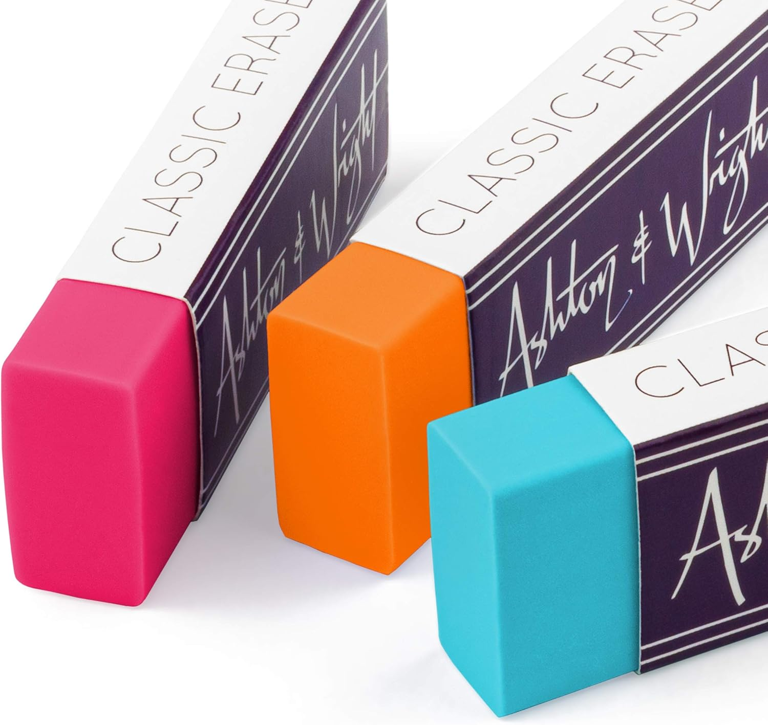 Ashton and Wright - Classic Eraser - Latex Free Plastic Rubber (Pack of 20, Tropical Neon)