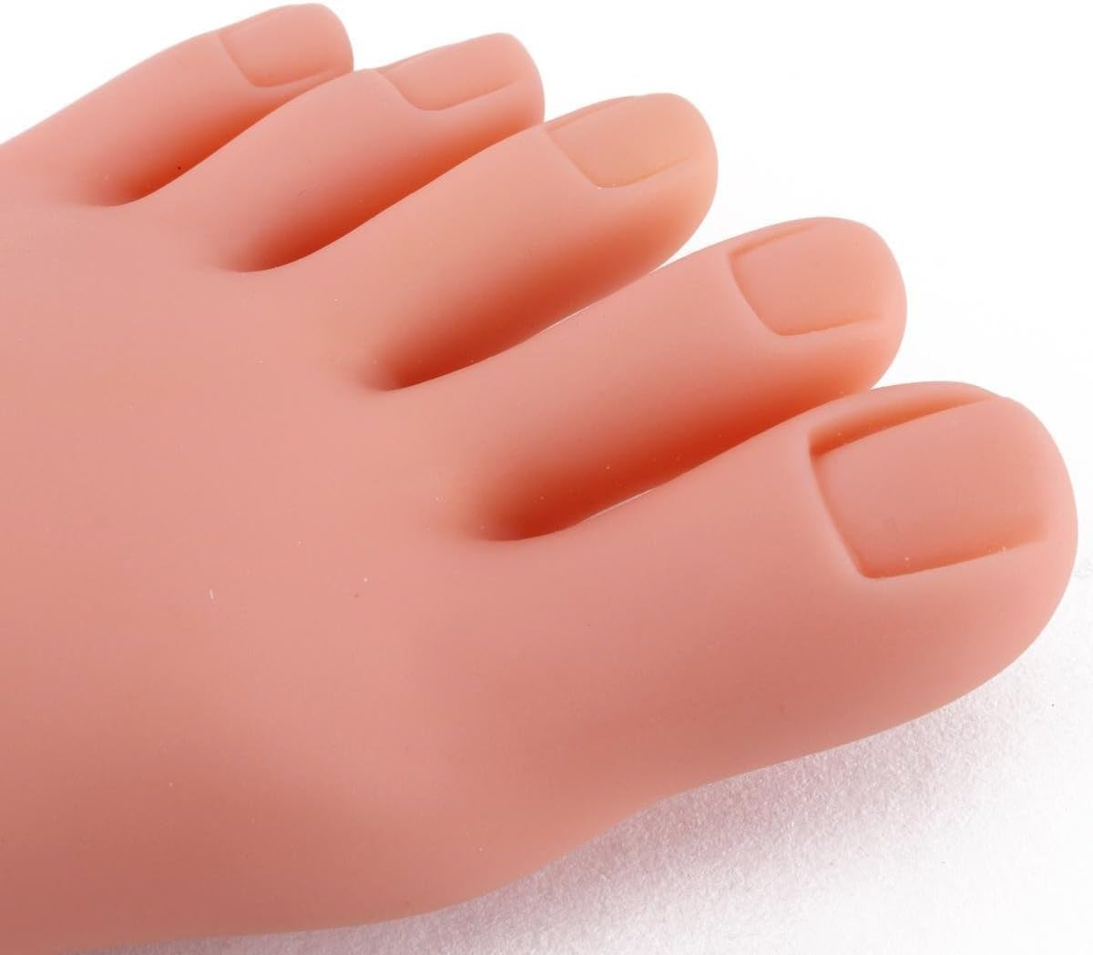 Venuse&reg; Practice Fake Foot Model Flexible Movable Soft Silicone Prosthetic Manicure Tool for Nail Art Train image number 5