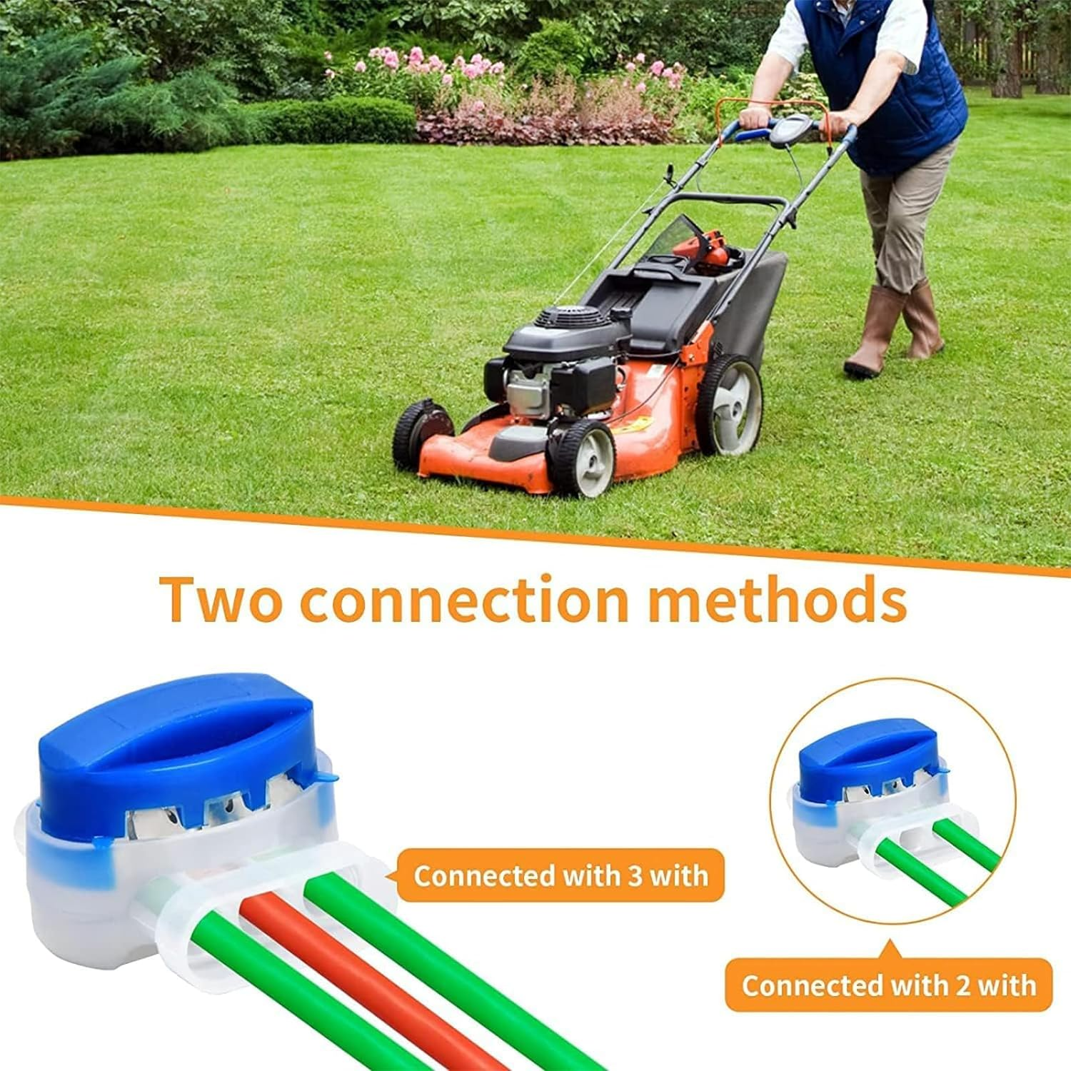 Cable Connector, Electrical Wire Connectors for Lawn Mowers, Irrigation Applications (30Pcs) image number 5