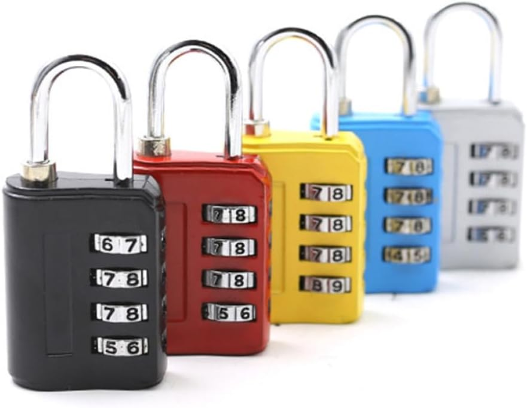 Baluue 5Pcs Zinc Alloy 4-Digit Combination Padlocks for Luggage Suitcase Gym Locker Travel Backpack Cabinet Locks image number 1