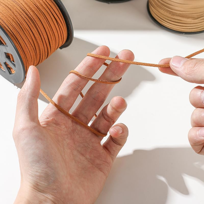 92M Leather Beading String Buckskin Rope Braid Gift Box Decorationl - Durable Artificial Leather for Jewelry Making, Beading, Crafts and Gift Decoration image number 1