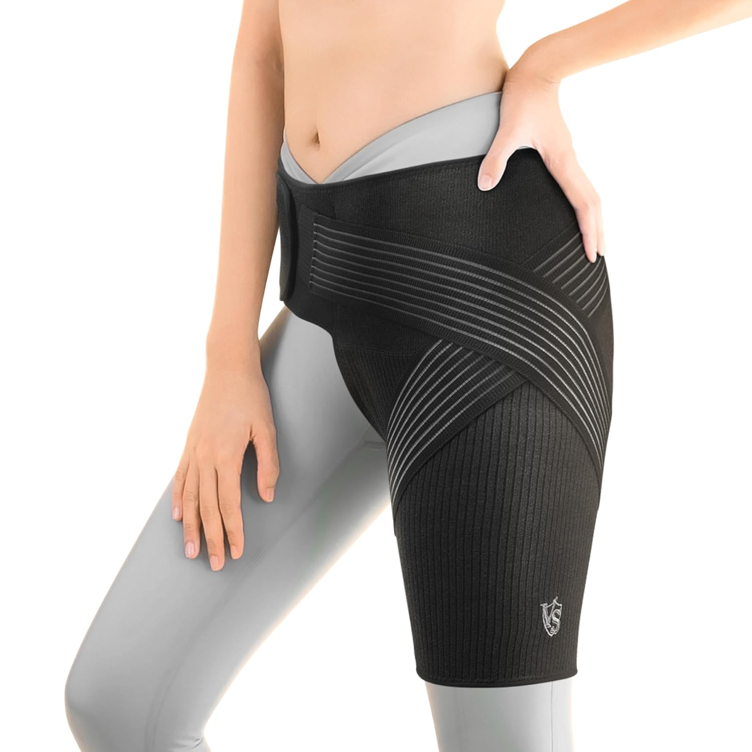 Vital Salveo Compression Recovery Hip Brace &ndash; Hip Brace for Women and Men, Supports Hip Pain Relief and Aids Hip Injury Recovery, Designed for Support, Comfort, & Mobility (1Pc)-Large image number 5