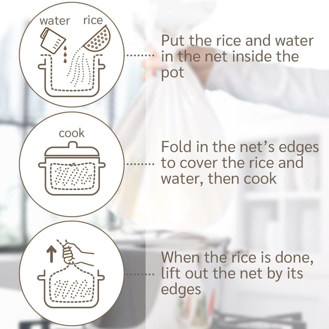 Tikusan Rice Net Sushi Rice Cooking Net Polyester Napkin Reusable for Commercial Restaurant Rice Cooker Use Made in Japan (L Size (40"X40")) image number 5