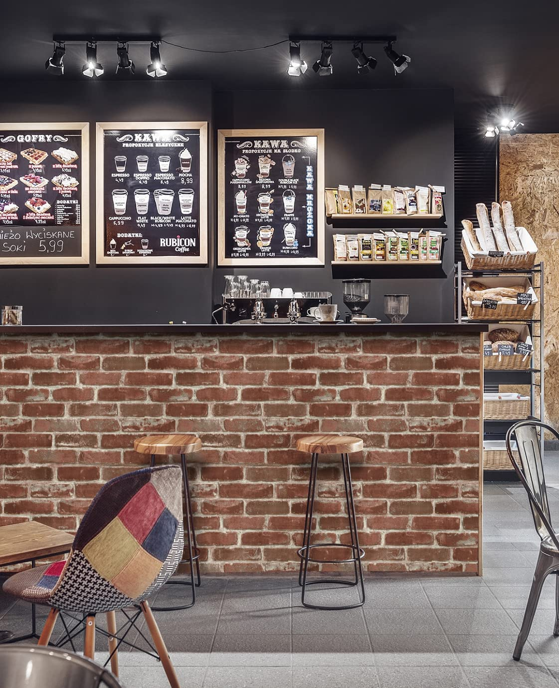 Hopeak Red Brick Wallpaper Self-Adhesive Peel and Stick Wallpaper Waterproof and Removable Good for Home Decoration and Furniture Renovation 17.5 X 394 Inches image number 5