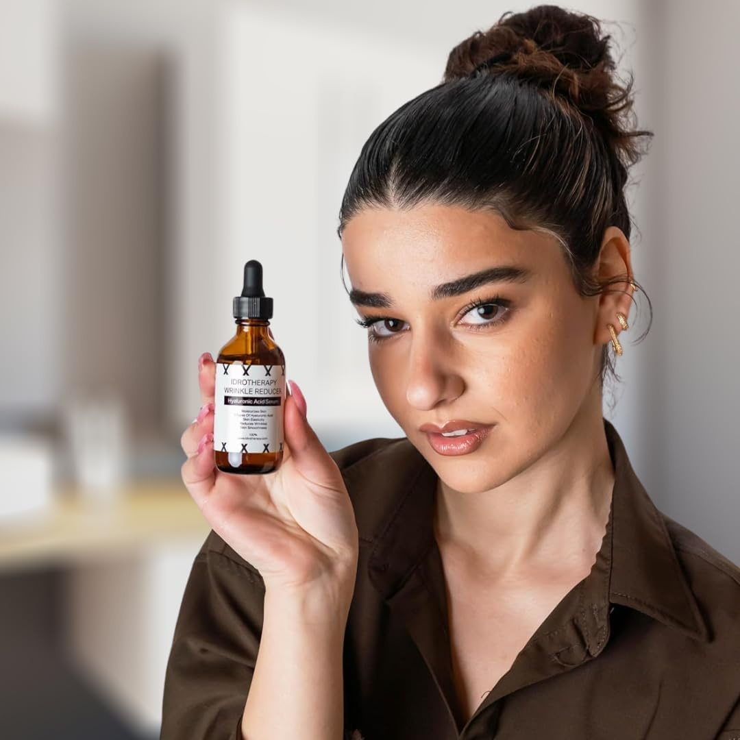 Idrotherapy Face Serum Moisturizer for Women, Hyaluronic Serum with 3 Types of Hyaluronic Acid, Argan Oil & Vitamin E, Hydrating Serum for Face (2Fl.Oz/60Ml)