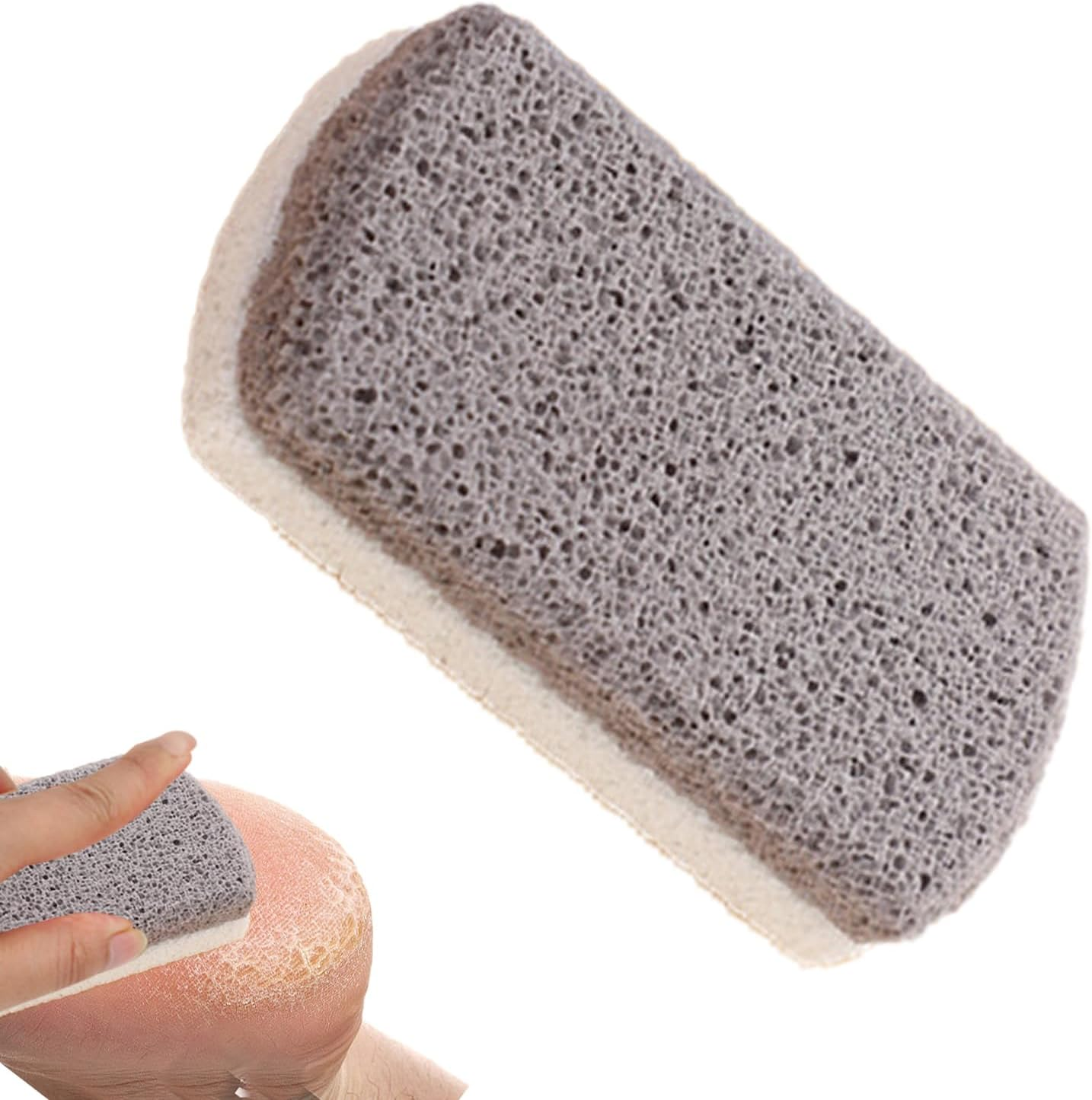 Pumice Stone for Feet,Double-Sided Design Foot Scrubber Pumice | Massaging Foot Stone, Effective Foot Scrubber for Hands, Palm, Dry Dead Skin Pochy