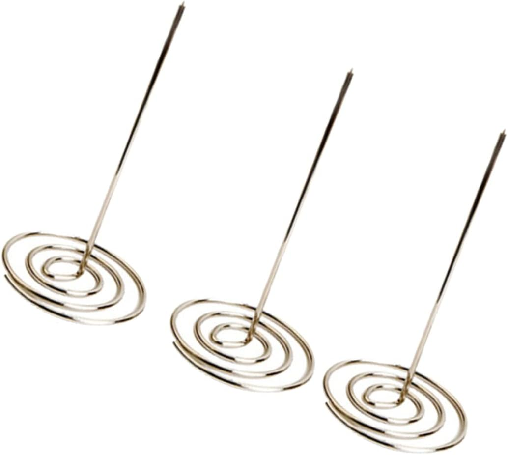 STOBOK 9Pcs Menu Summons Fork for Invoice Storage Metal Document Notes Holder Restaurant Office Desk Accessories image number 3