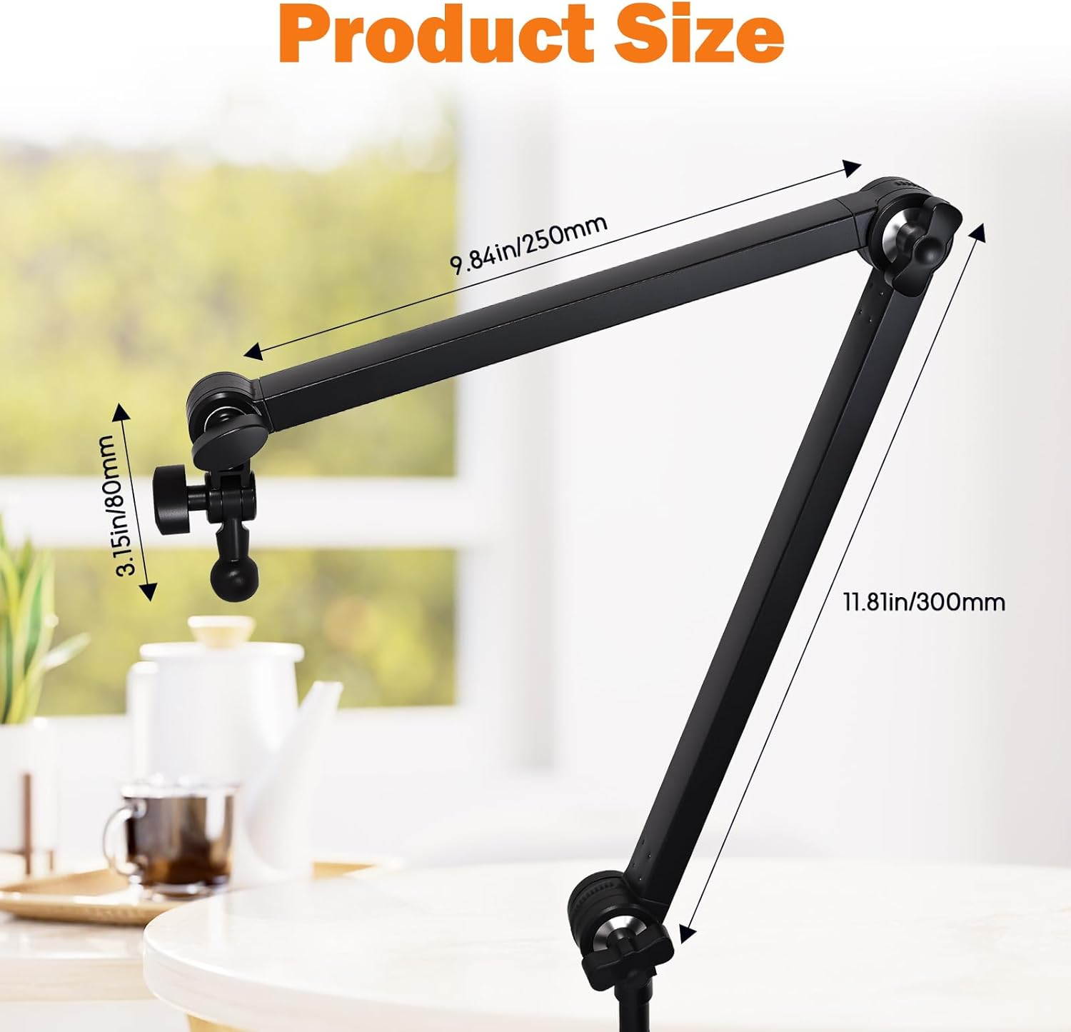 Hair Dryer Clamp Stand - Multi Angle Adjustable Stand, Multifunctional Stand, Carbon Alloy Arm, Plastic Base Mount, Allow You to Dry Hair Hand Freely image number 5